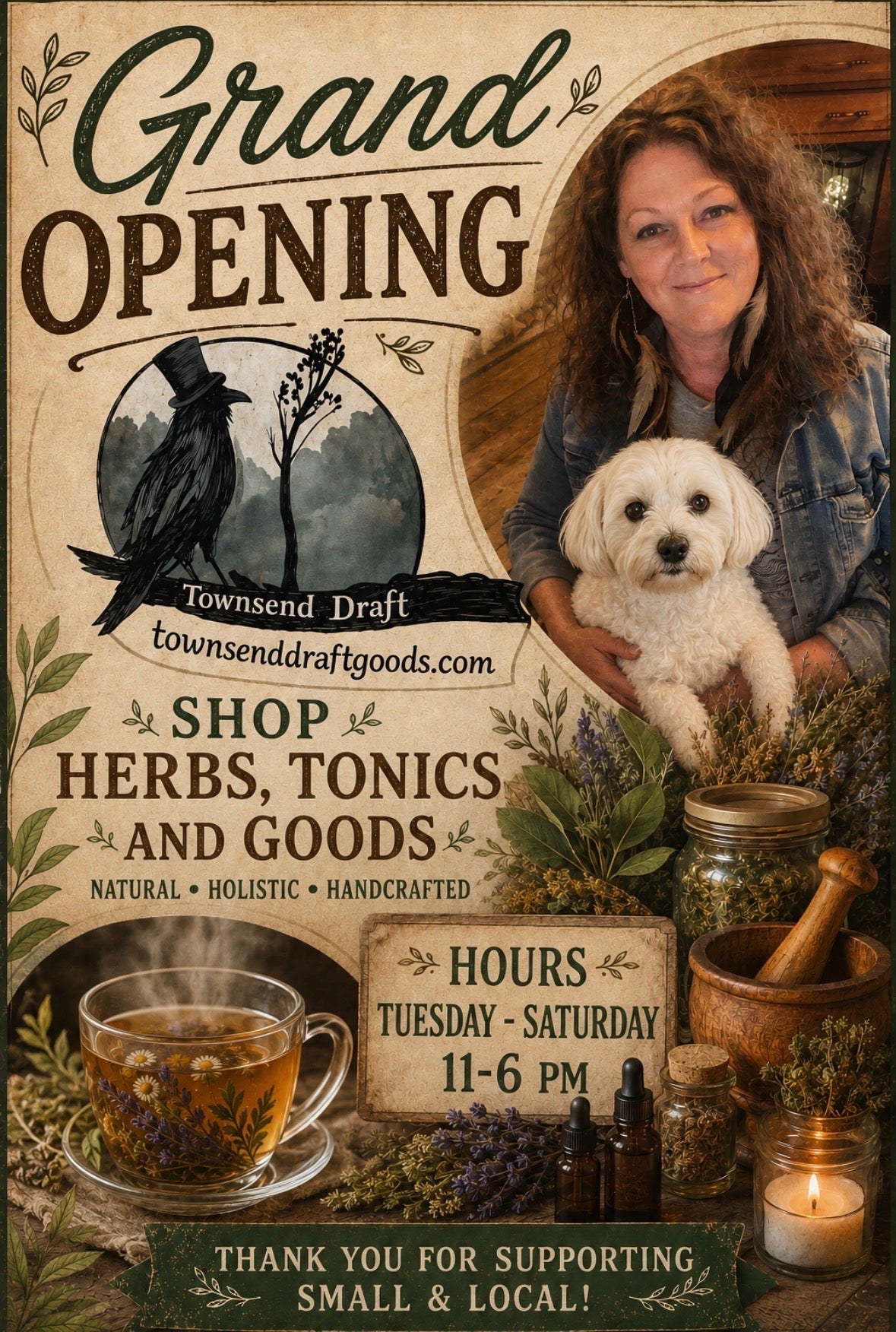 Our storefront is open this week 11-6 pm Tuesday-Saturday.