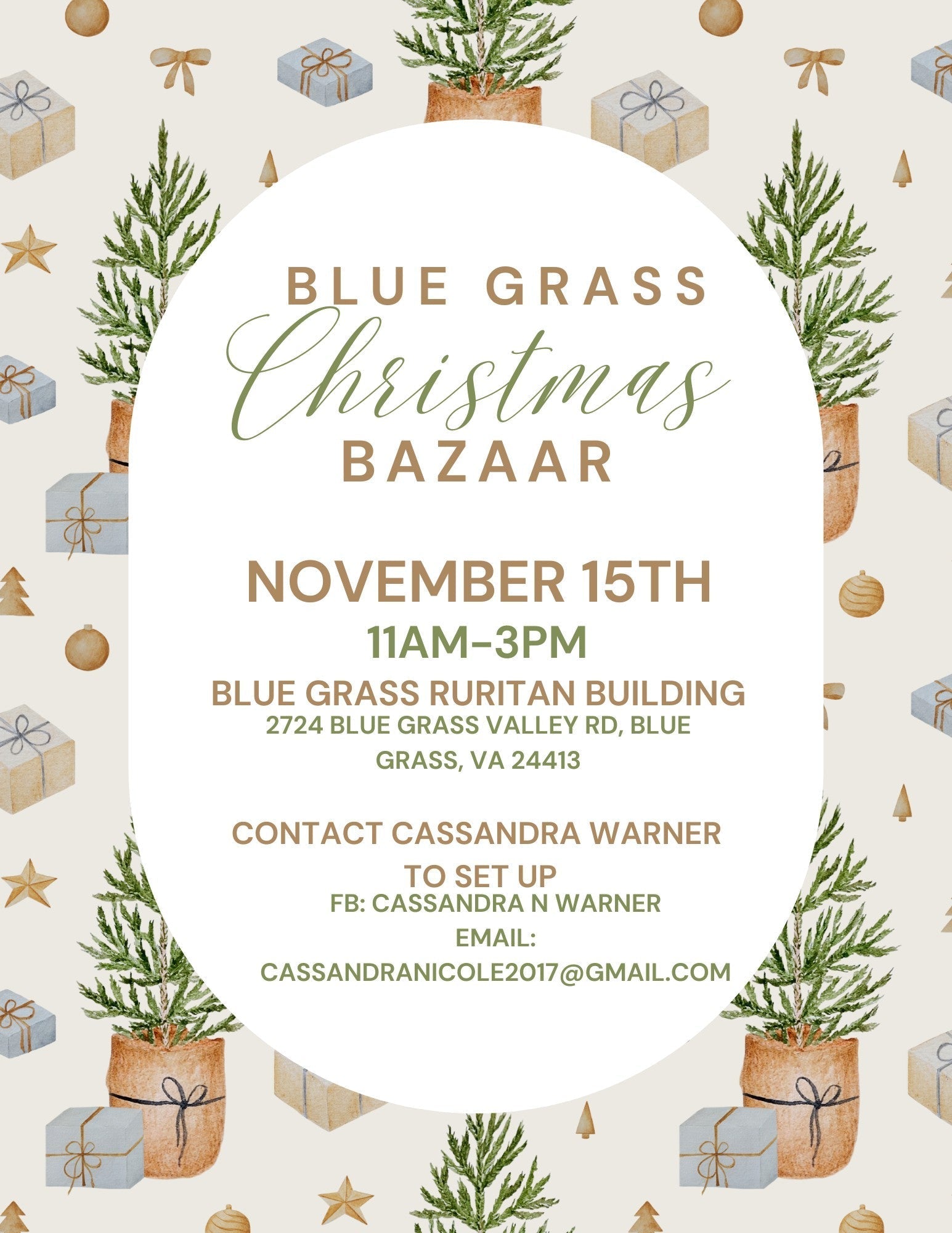 Townsend Draft Goods will be in Blue Grass on November 15th!