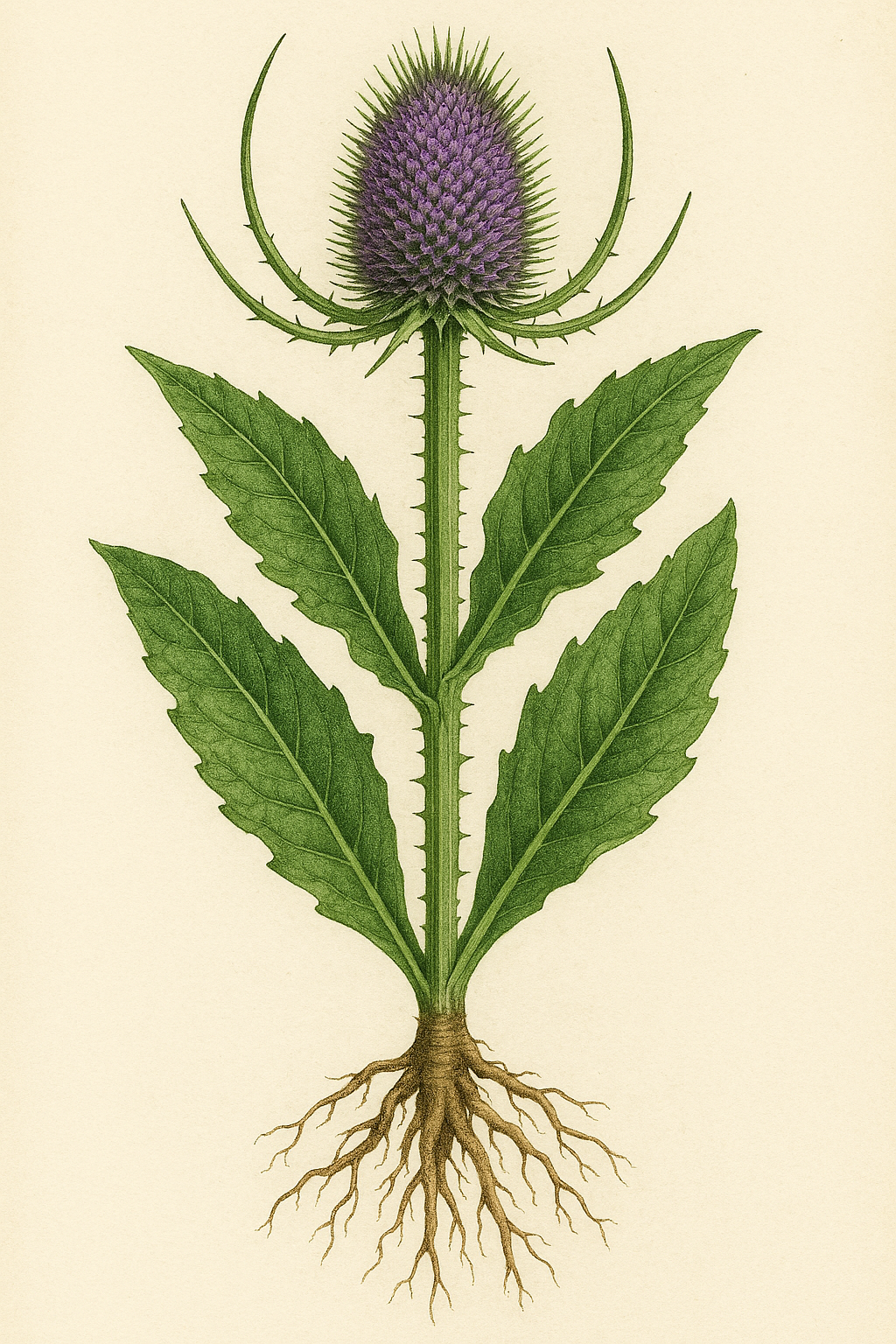 What does teasel root do?