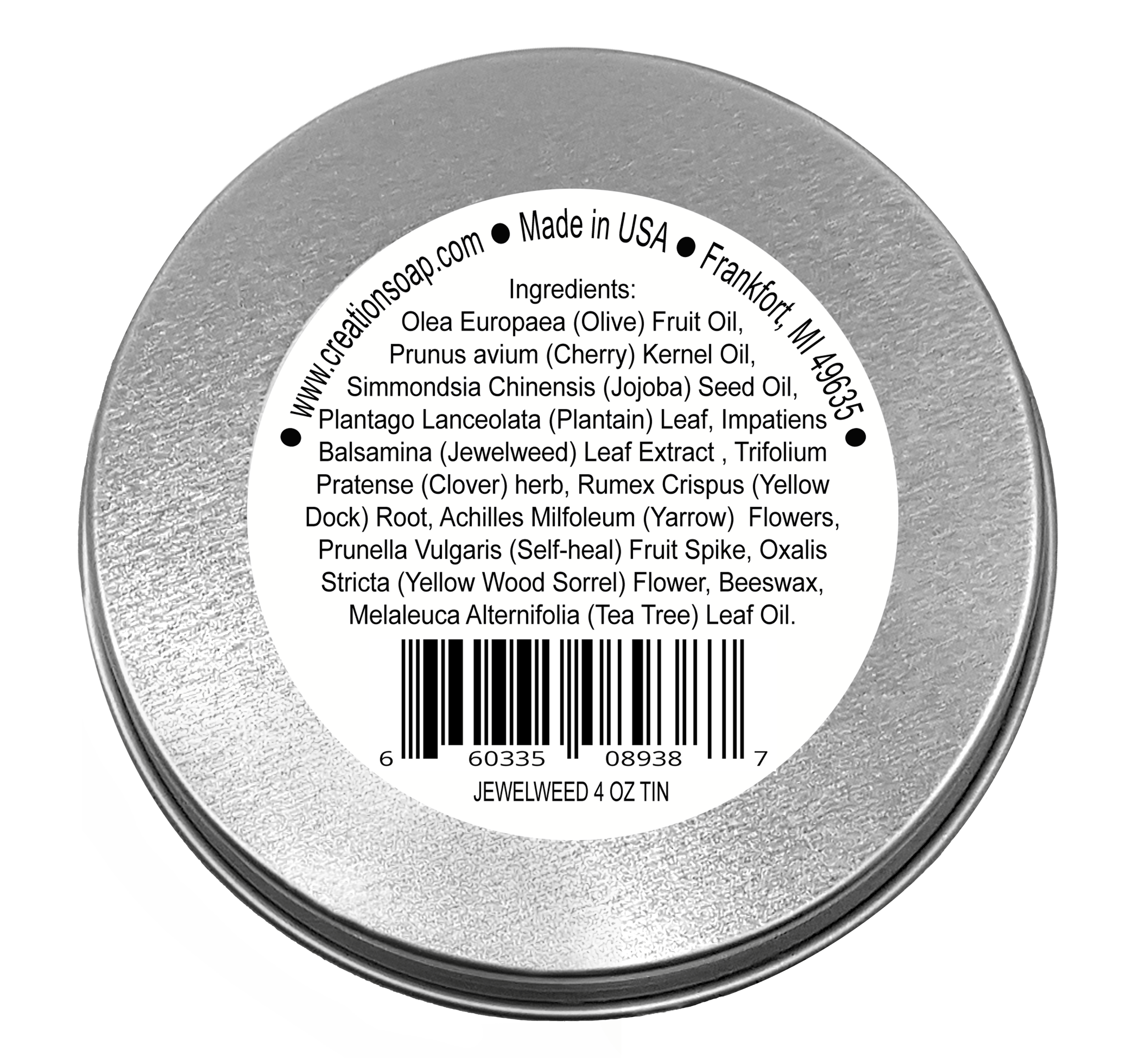 Jewelweed Herbal Salve Tin 4 oz
