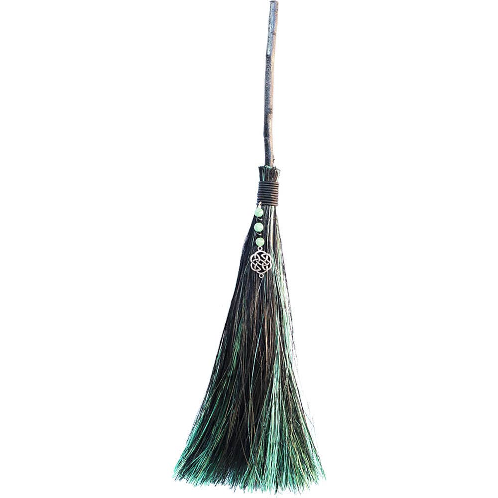 Besom with Celtic Knot and Green Aventurine