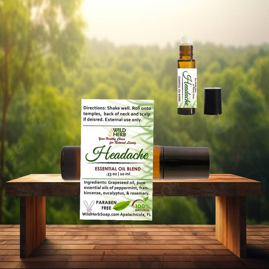 Natural Headache Relief Roller - 100% Pure Essential Oils