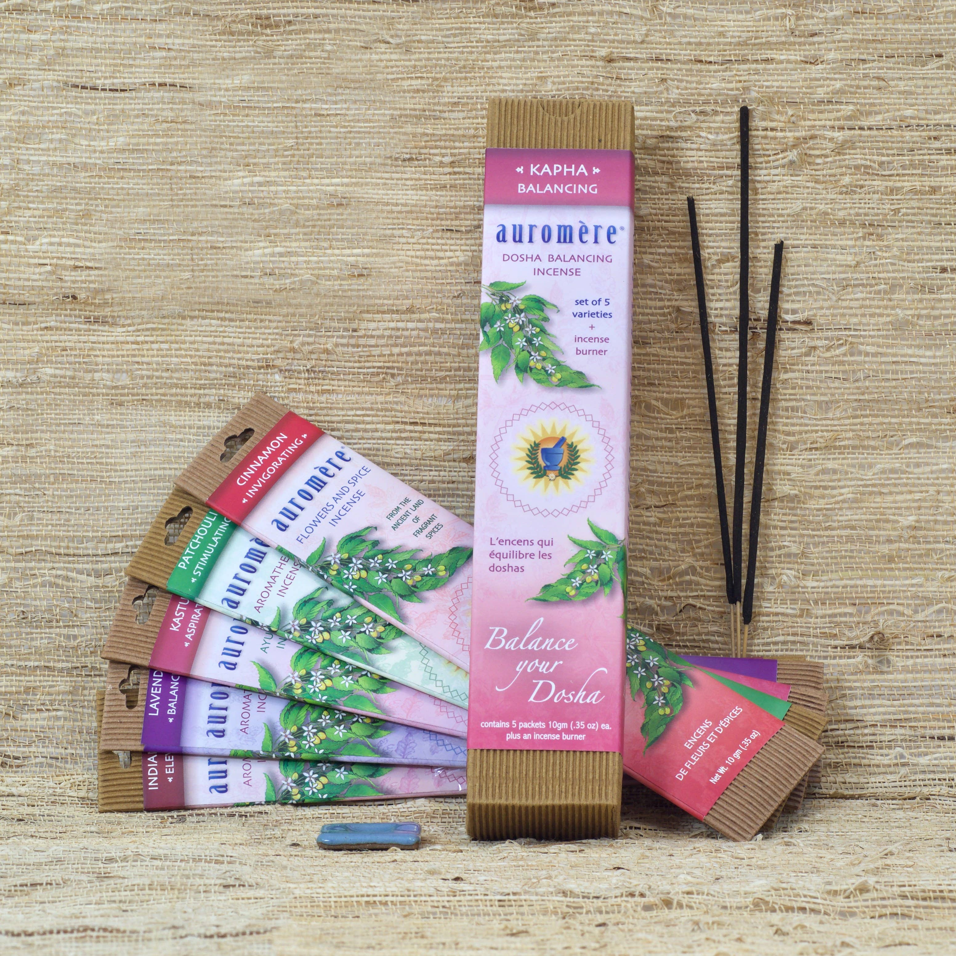 Ayurvedic Incense - Dosha Balancing Incense 5-Pack Set (Kapha reducing)