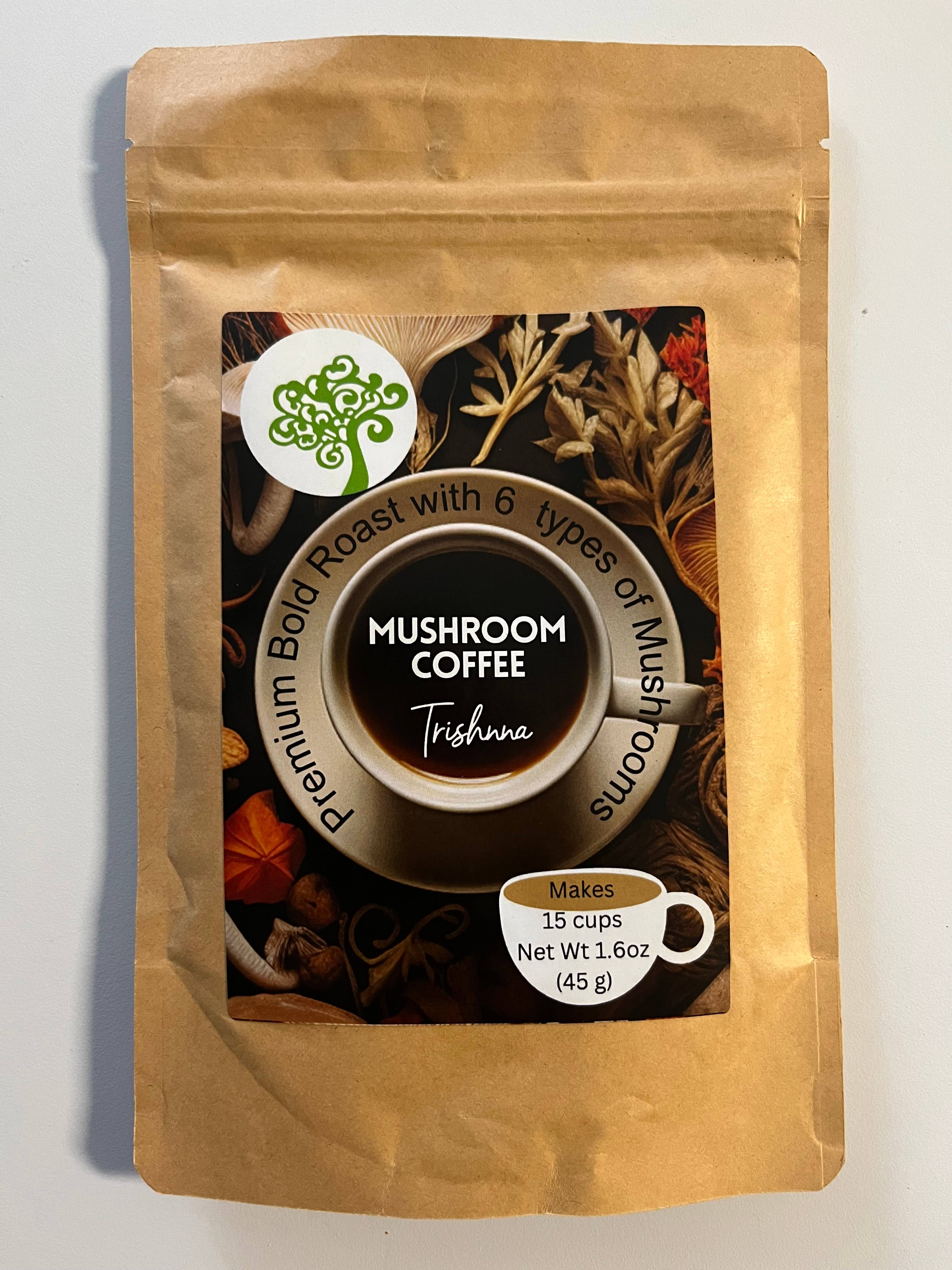 6-in-1 Mushroom Coffee Mix (1.6 oz resealable bag)