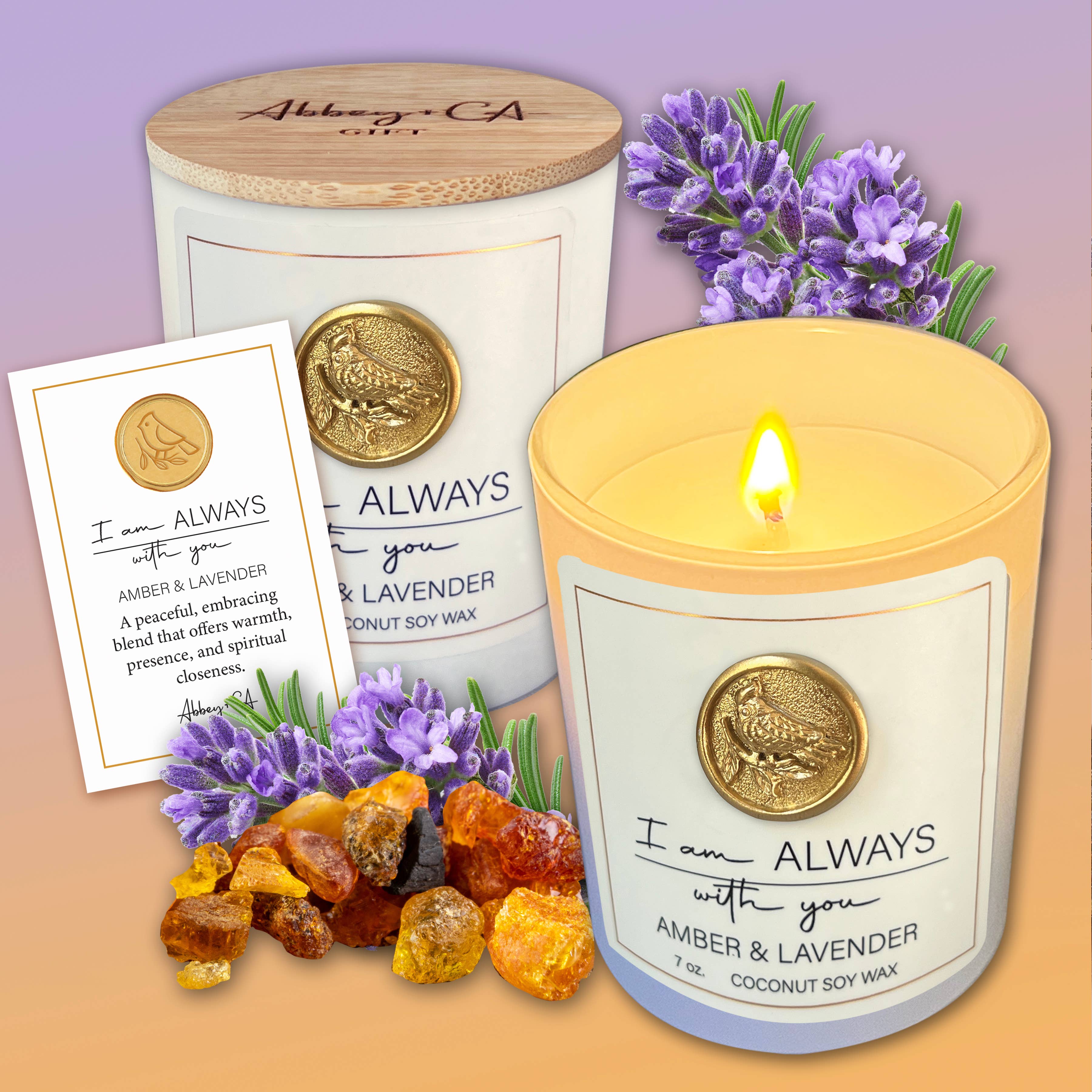 Inspirational Candle, Natural Soy with Wood Lid