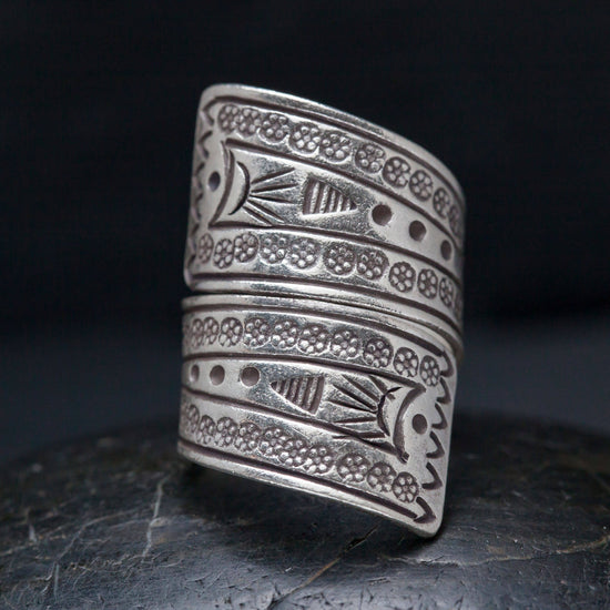Tribal Sterling Silver Wrap Ring