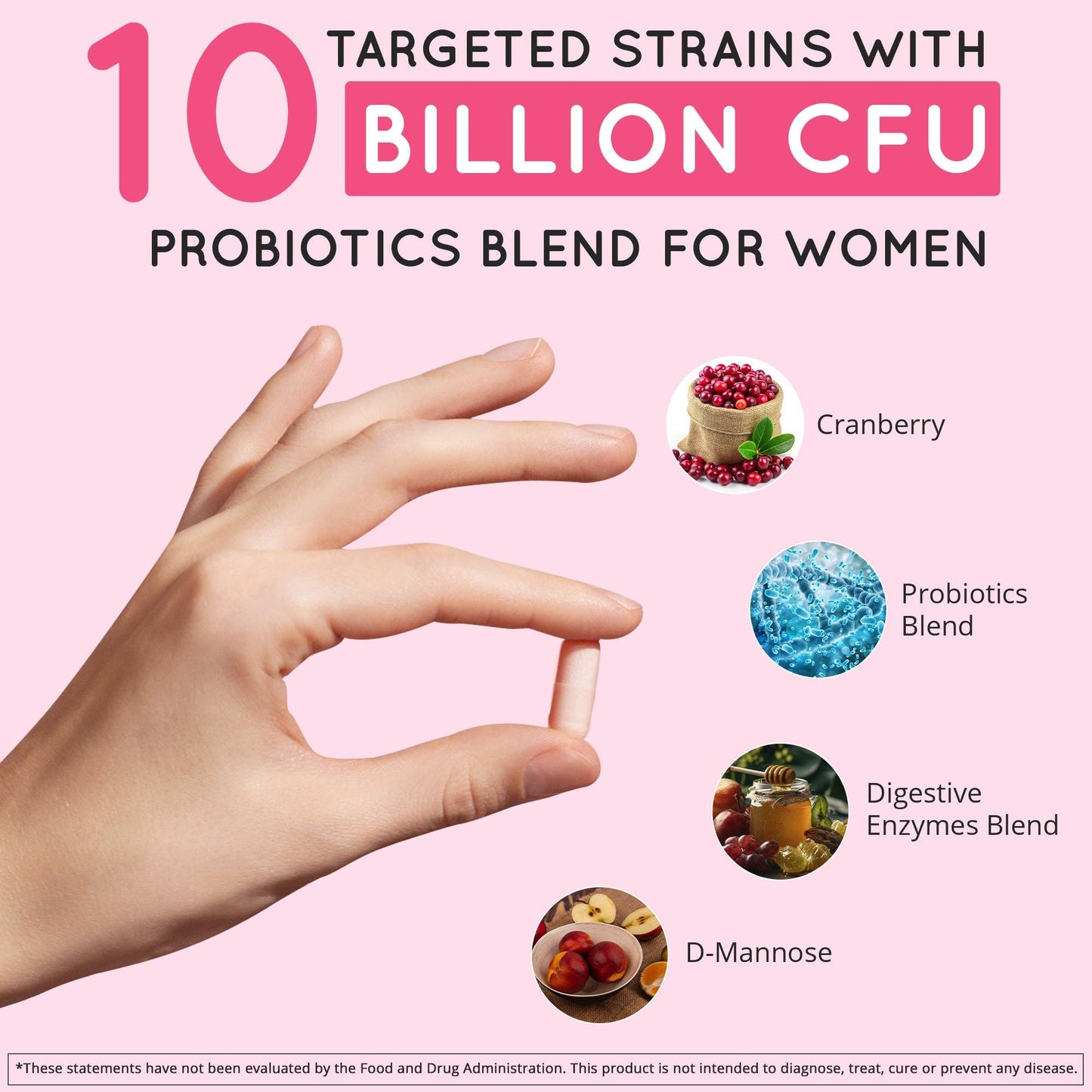 Vaginal Probiotic Supplement for Women + Cranberry