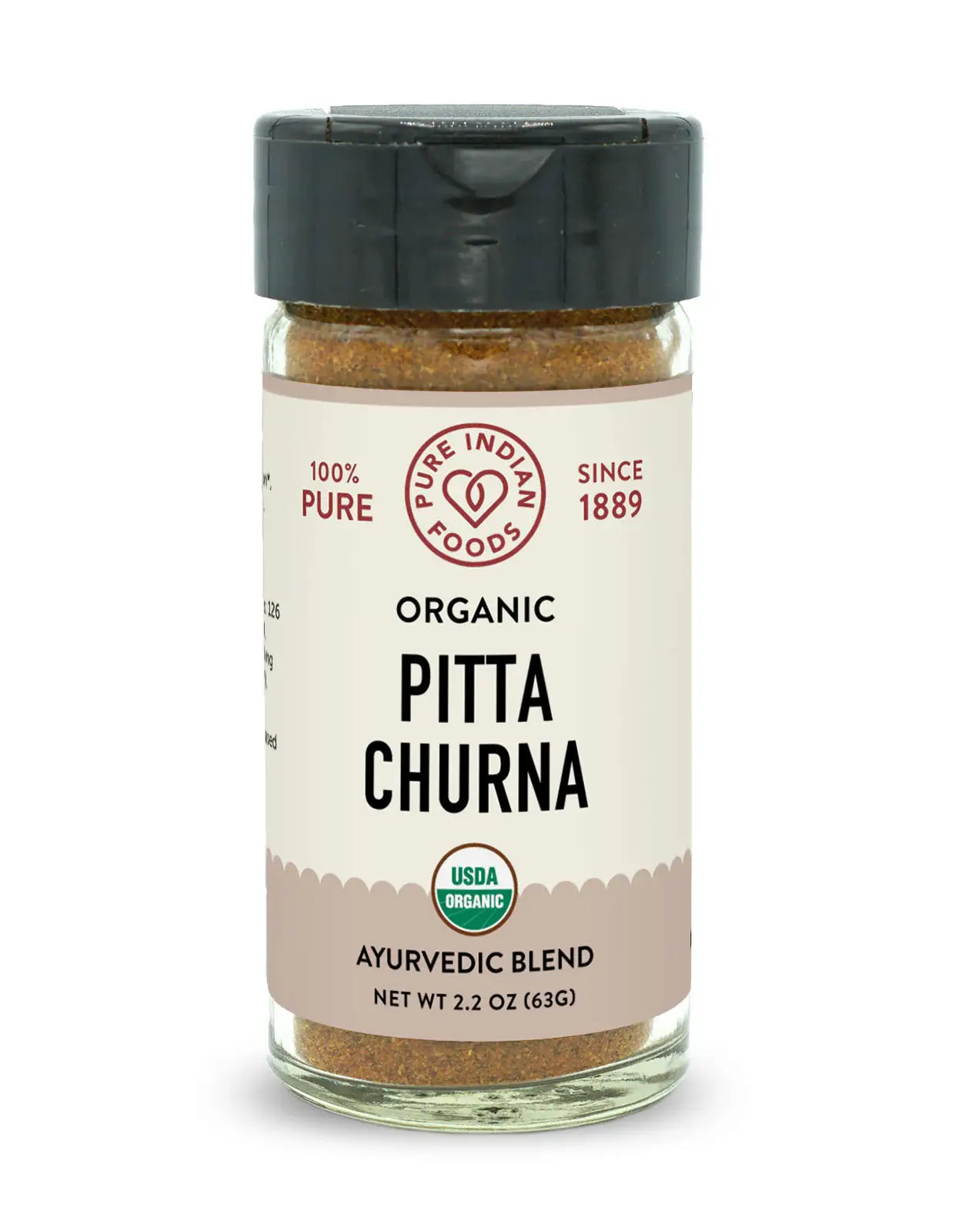 Pitta Churna - Spice blend to balance Pitta dosha through the six Ayurvedic tastes (Certified Organic - 2.2 oz)