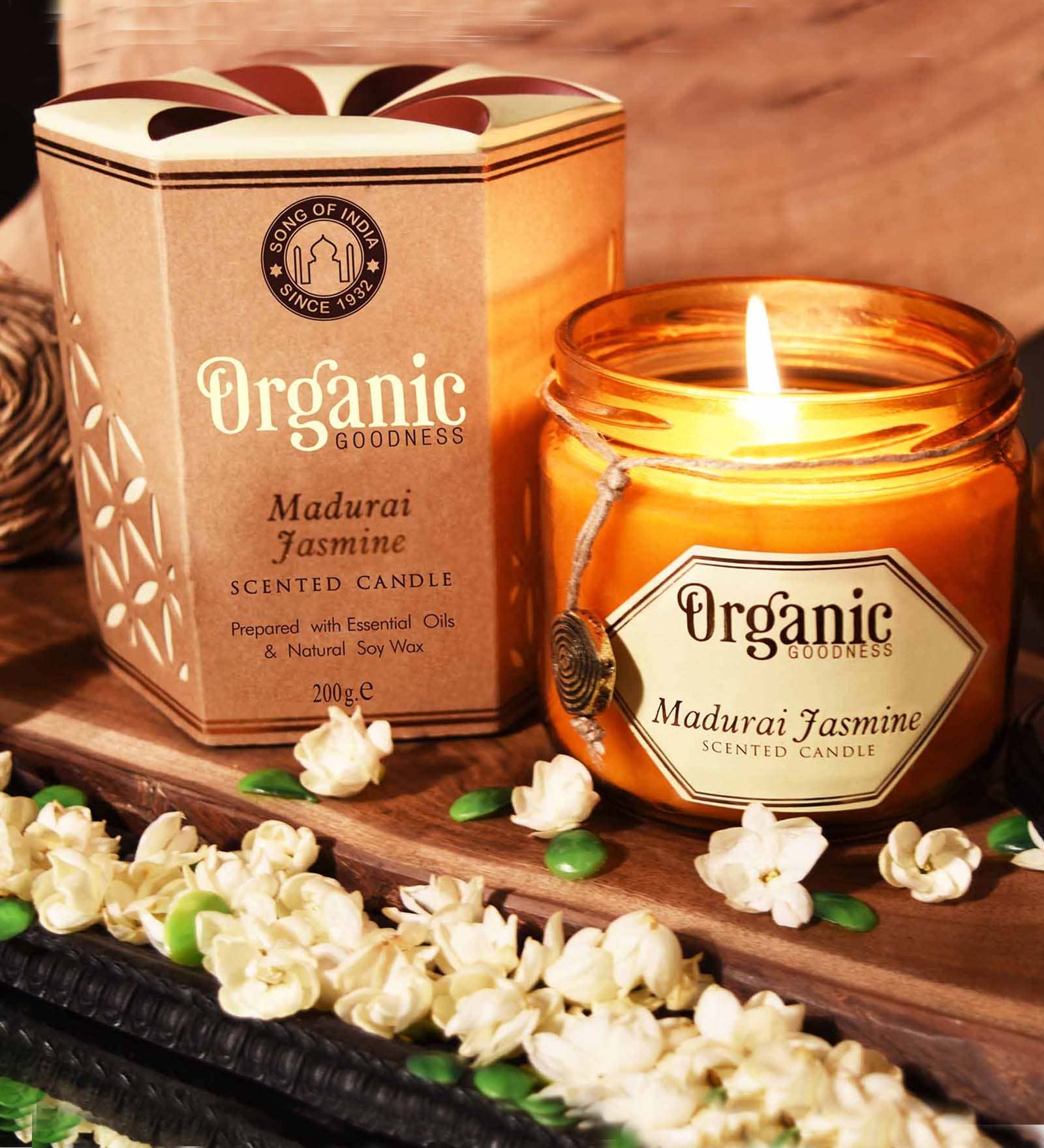 Organic Goodness Candle Jasmine - Beautiful Flower Box