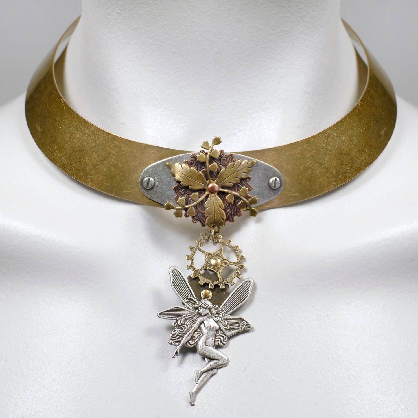 Copper-plated Brass Collar Fairy Necklace