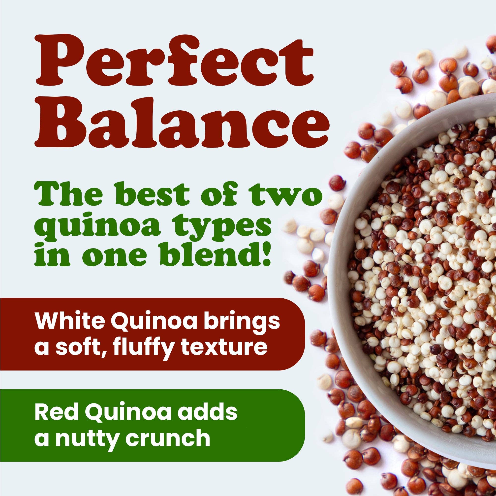 Organic Raw White and Red Quinoa Blend