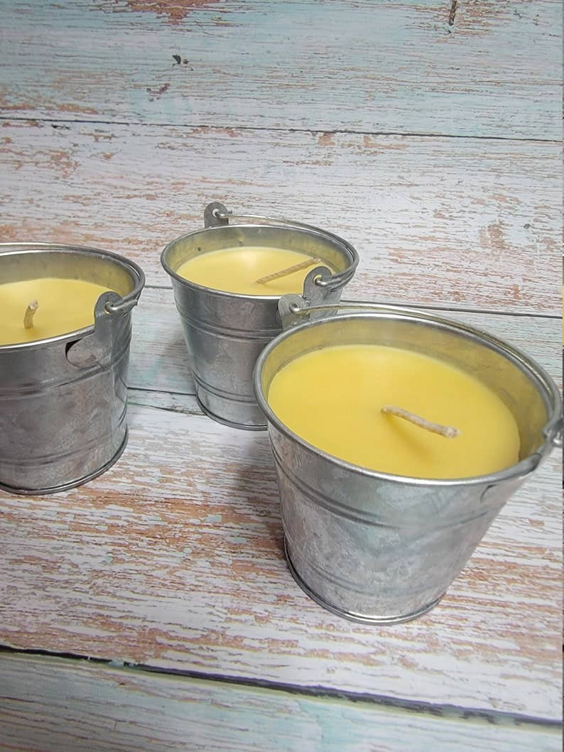 Lavender Mosquito Bucket Candle | Beeswax | Citronella