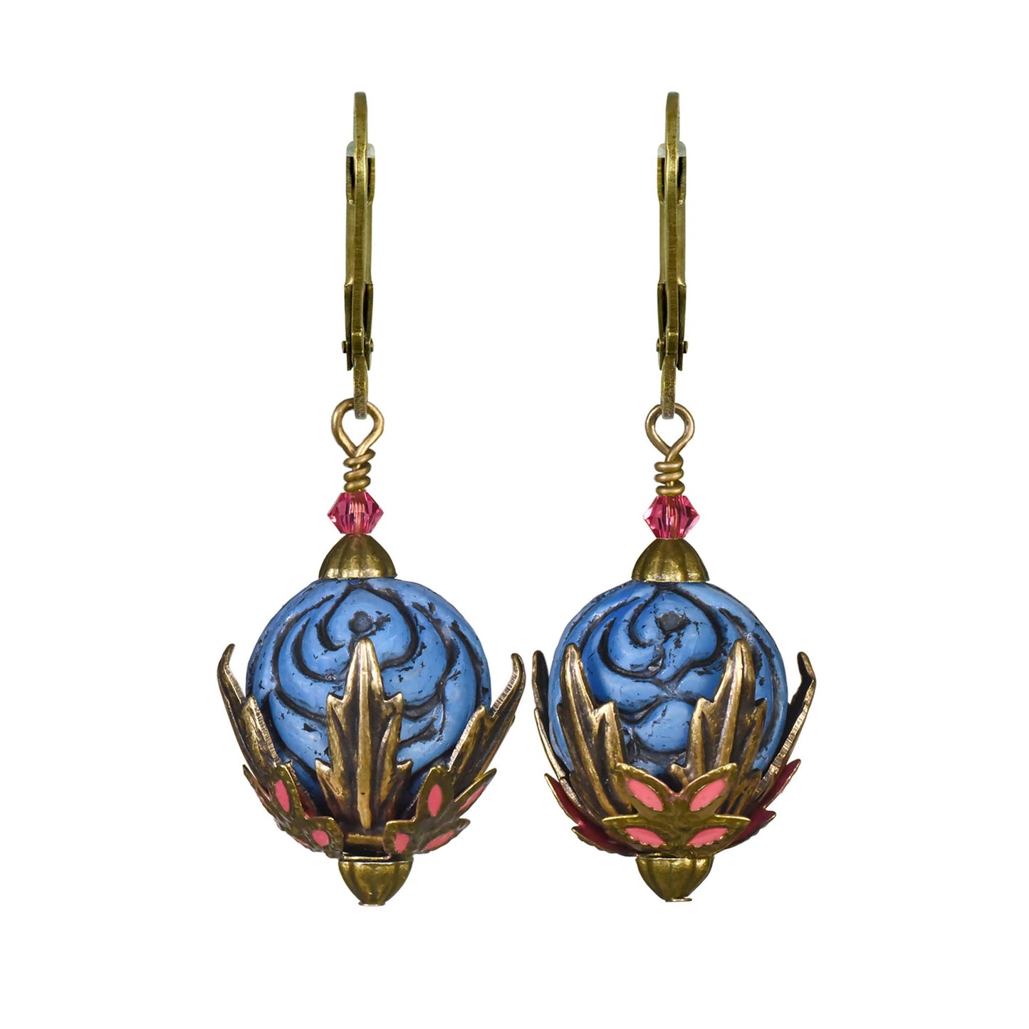 Dragon Fire Raindrop Earrings