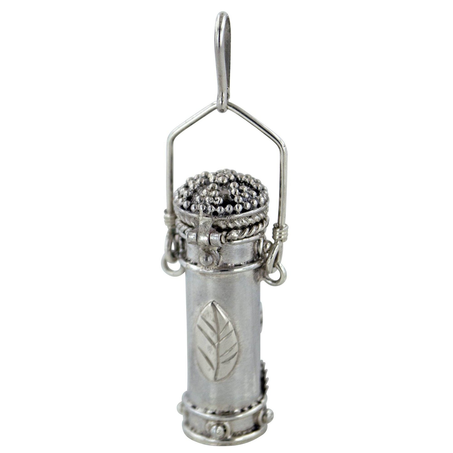 Peridot Pendant with Hidden Chamber, Sterling Silver