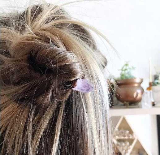 Moonstone Copper Hair Pin