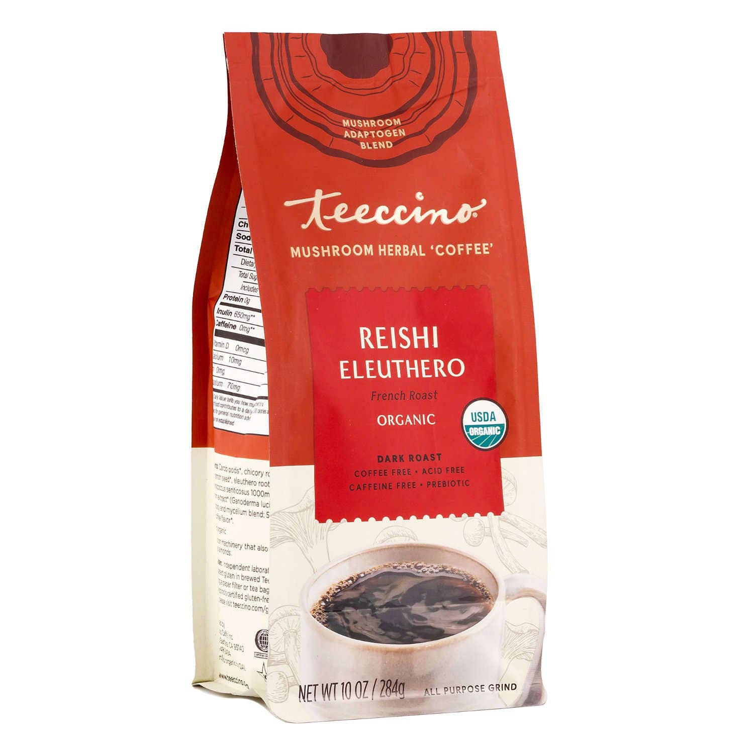 Reishi Eleuthero Mushroom Herbal Coffee-Organic (10 ounces)