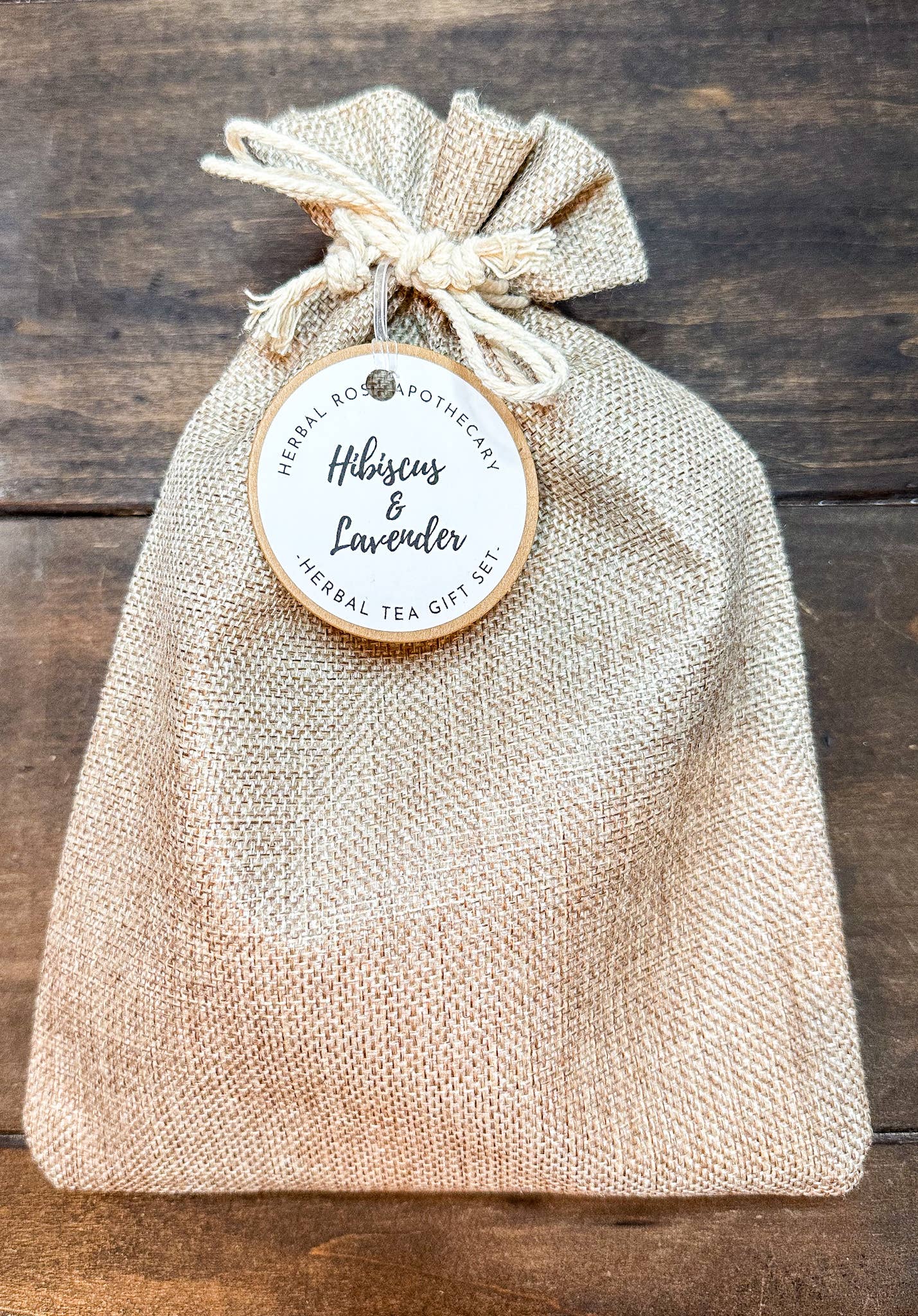Herbal Tea Kit - Includes Herbal Teas, Tea Infuser, Honey Stick, & Natural Burlap Gift Bag! GET WELL SOON