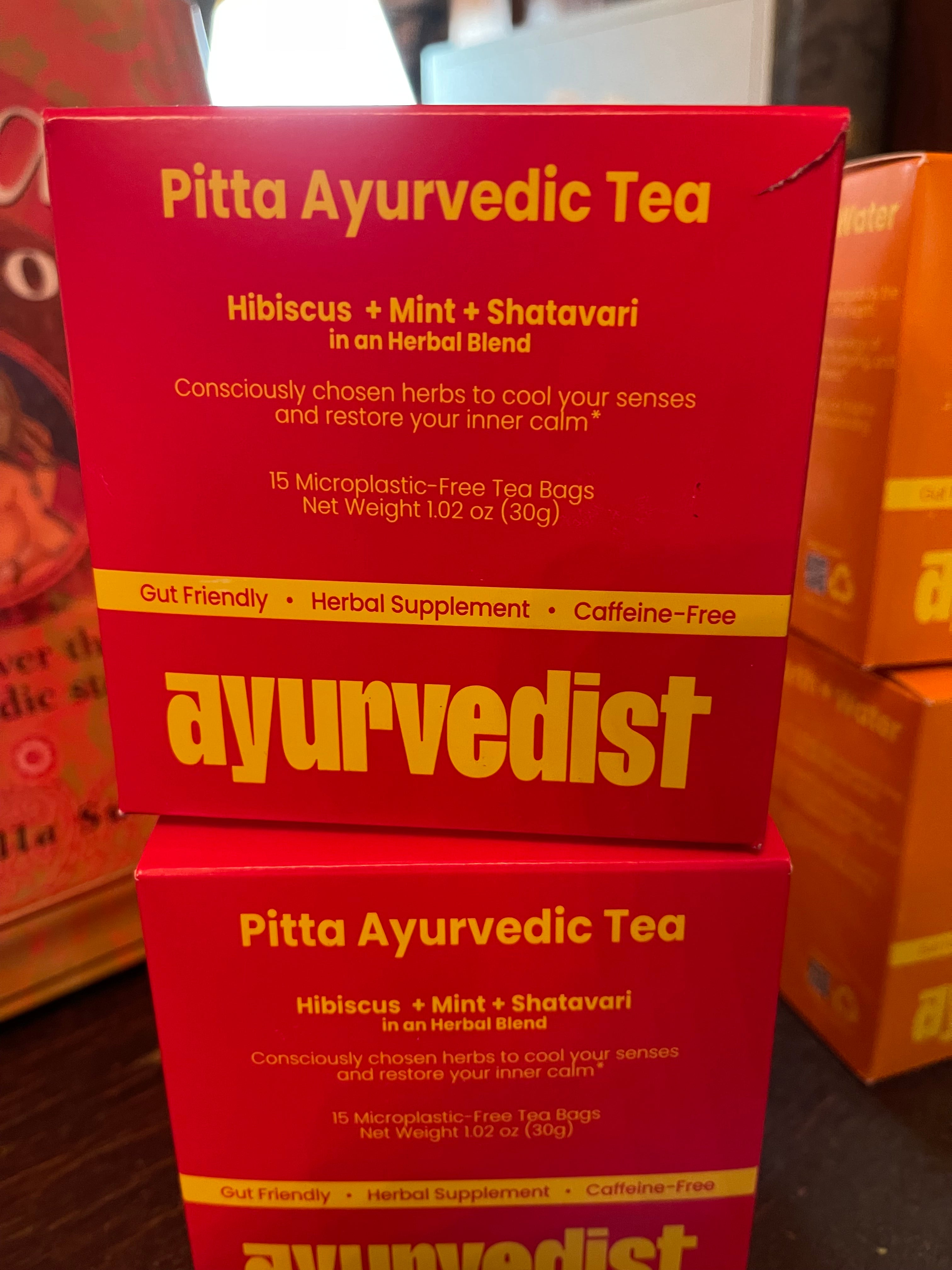Organic Pitta Ayurvedic Tea: Hibiscus, Mint, Shatavari