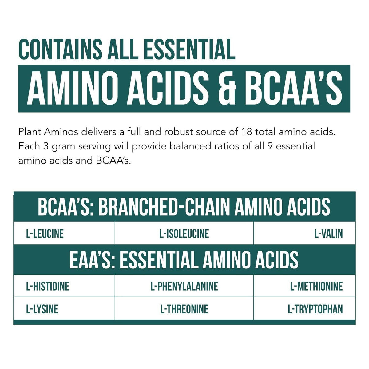 Plant Aminos Essential Amino Acids (360 tablets)