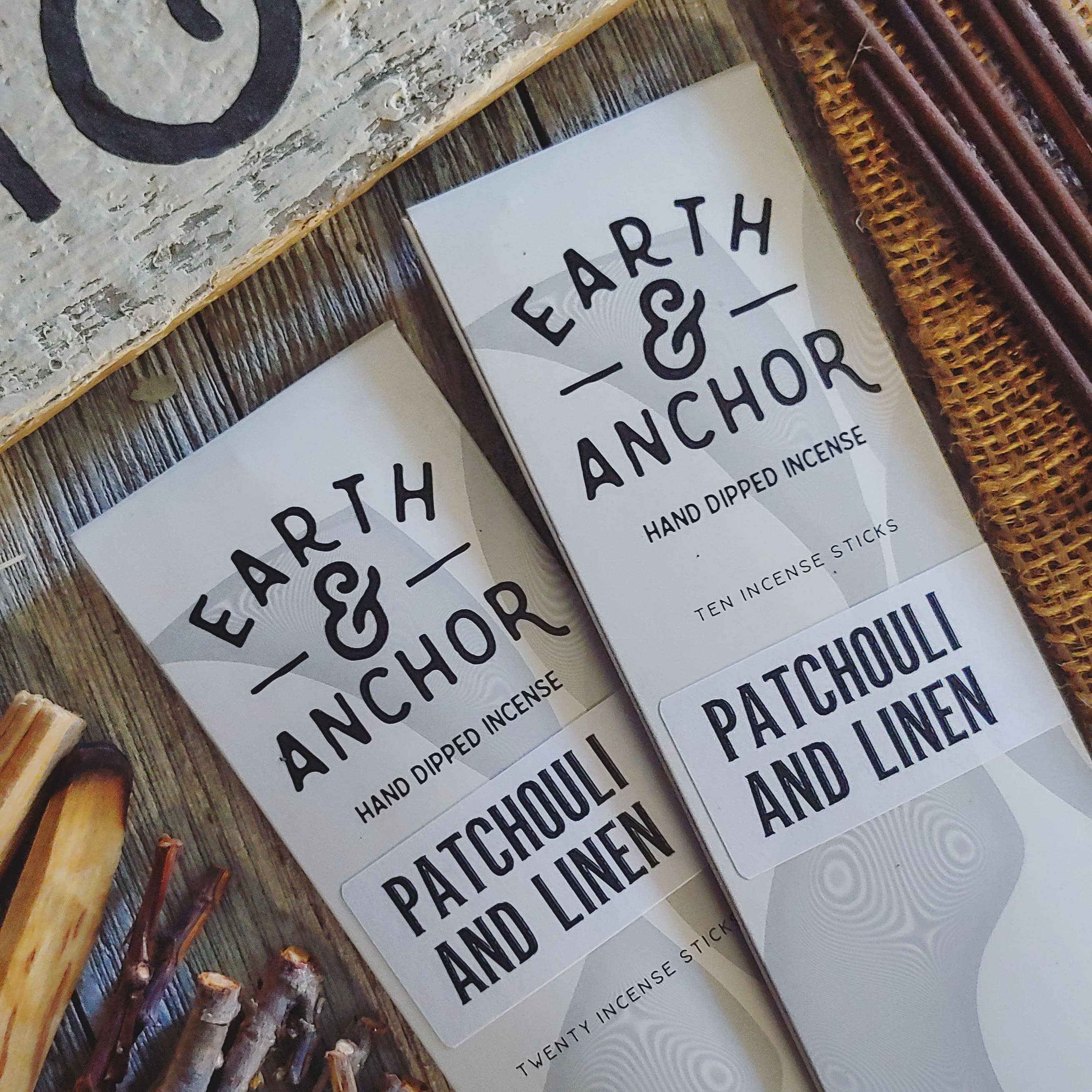 Patchouli & Linen Hand Dipped Incense