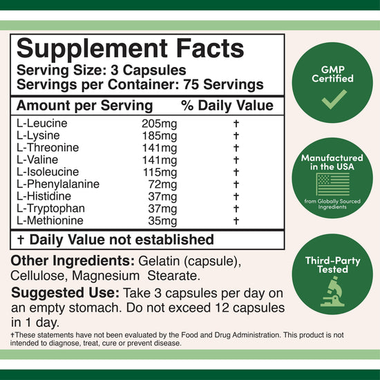 Essential Amino Acids (225 capsules)