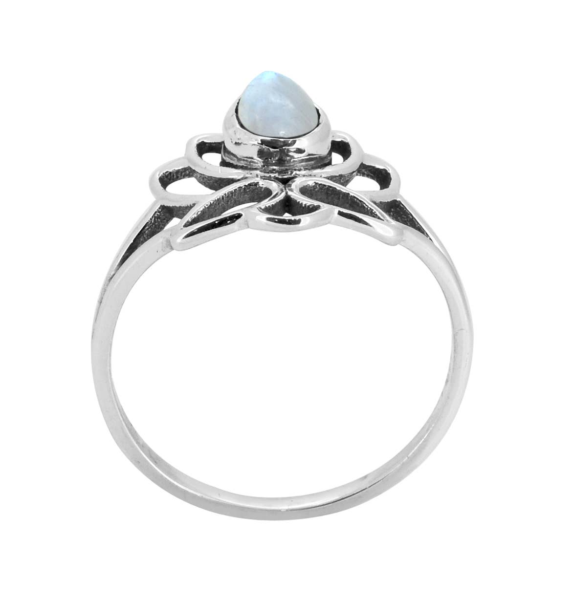 Lotus Flower Moonstone Ring