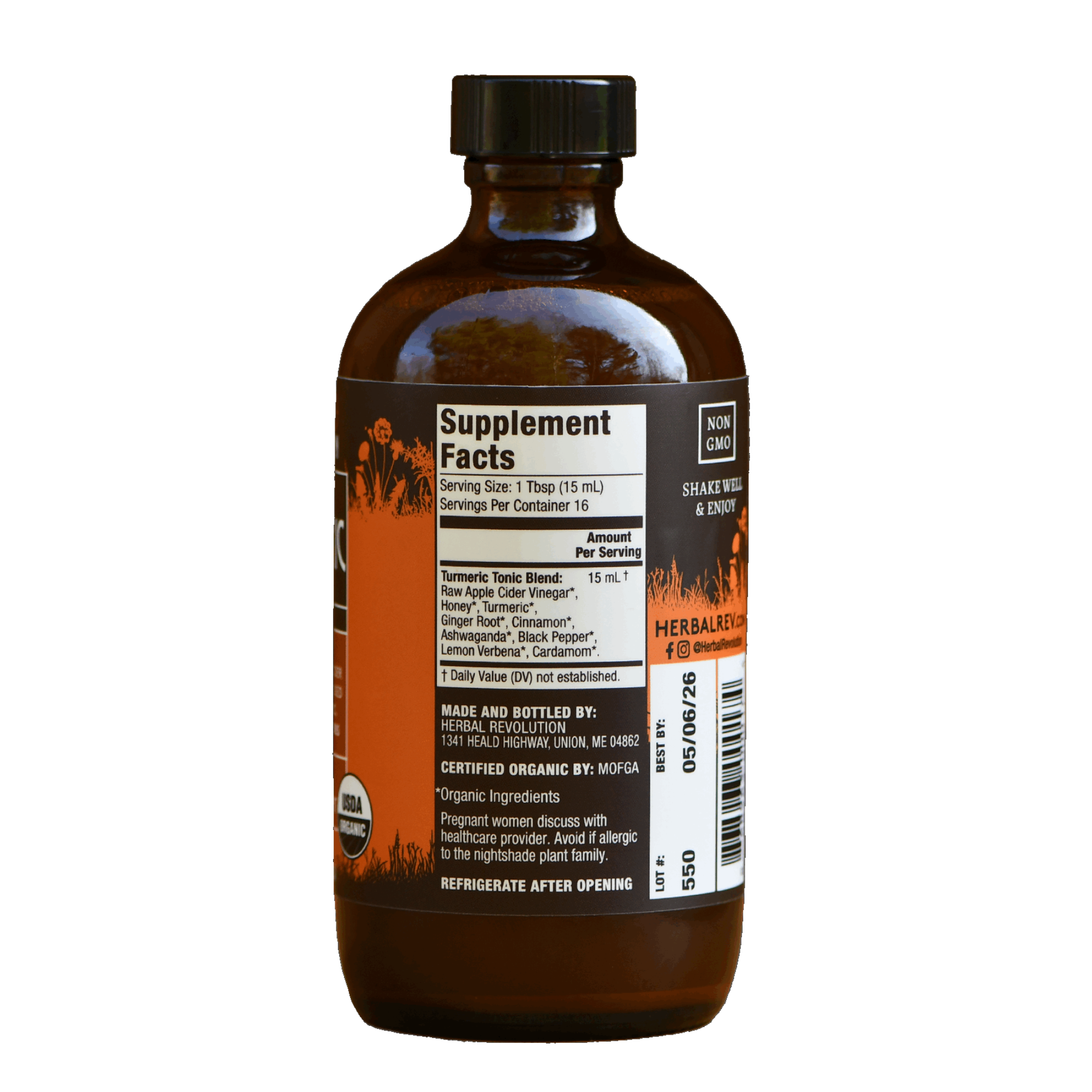 Turmeric Tonic: Raw ACV w/ Mother, Joint & Digestive Support