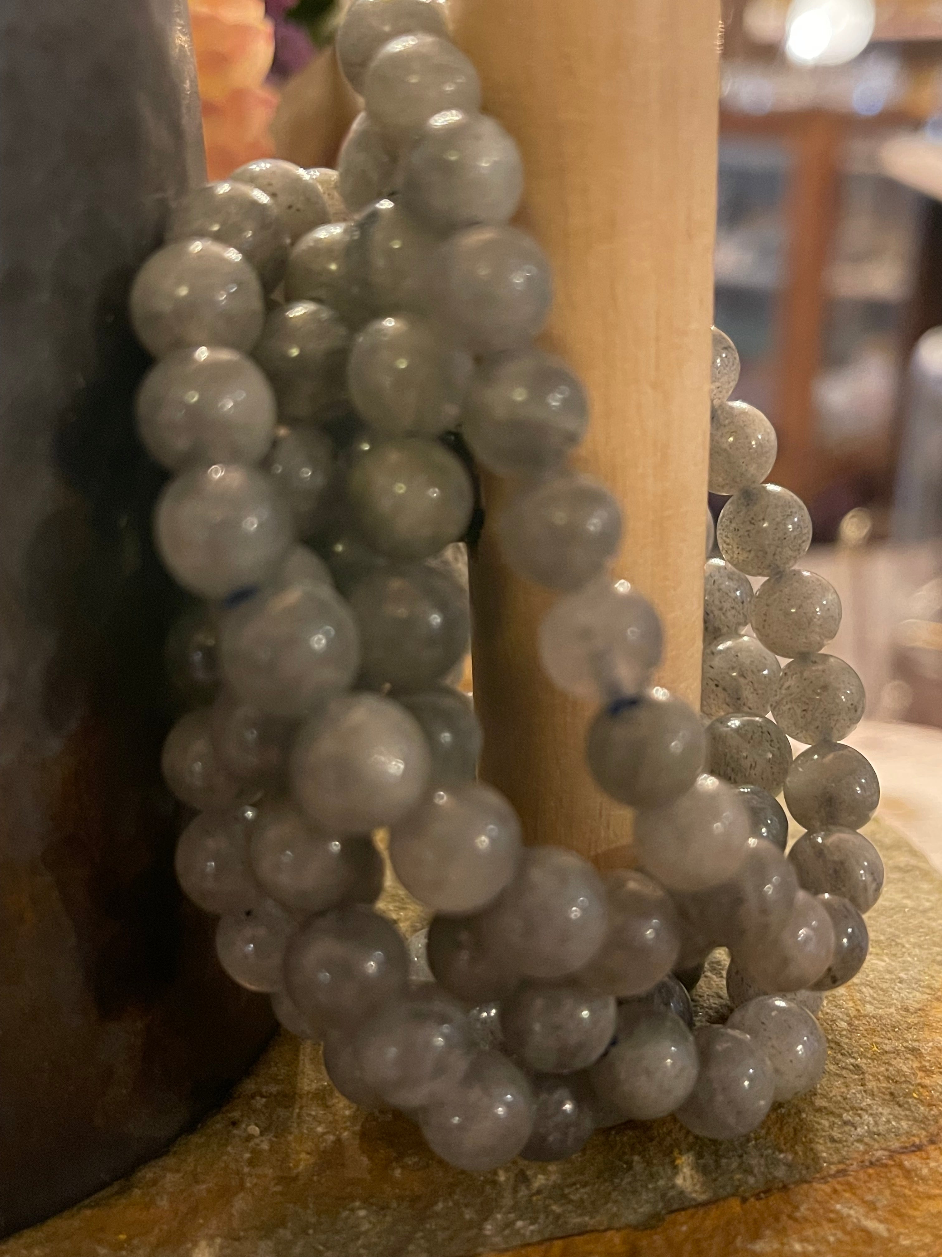 Natural Labradorite Bracelet (8mm beads)