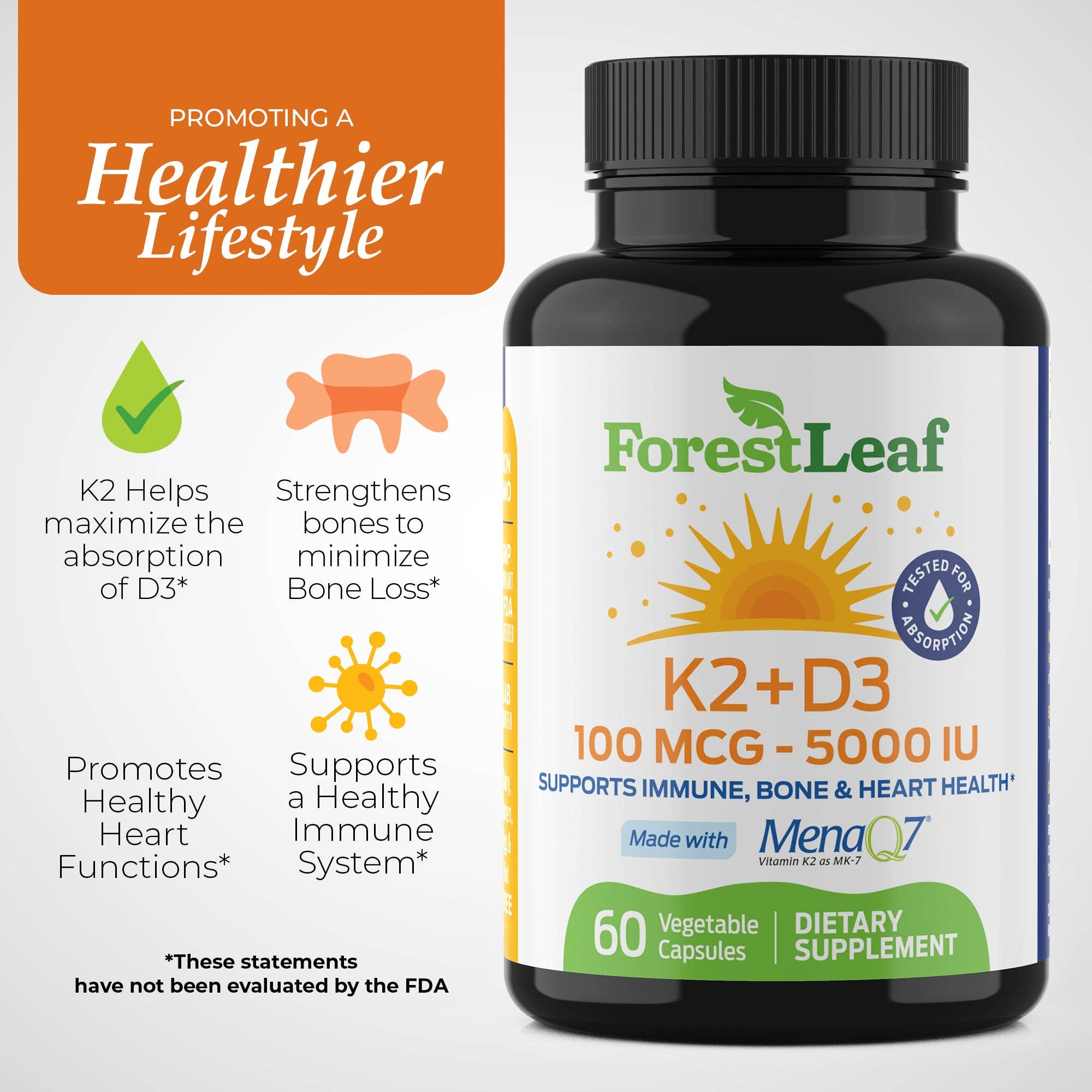 Vitamin K2+D3 (60 capsules)