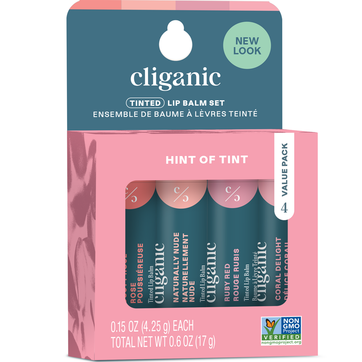Tinted Lip Balm (Pack of 4) - All Natural & Non-GMO