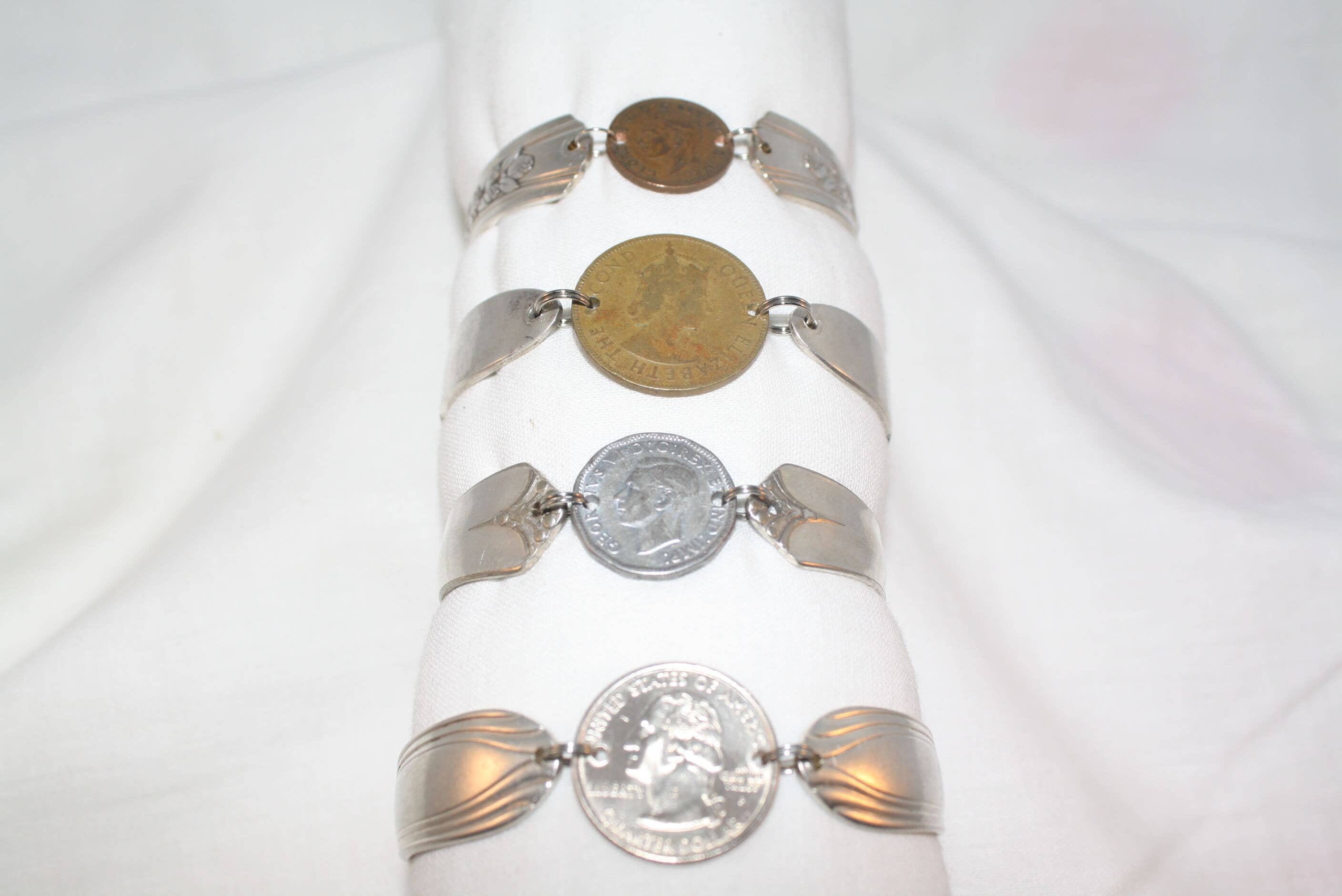 Coin Bracelet made from Spoons & Forks