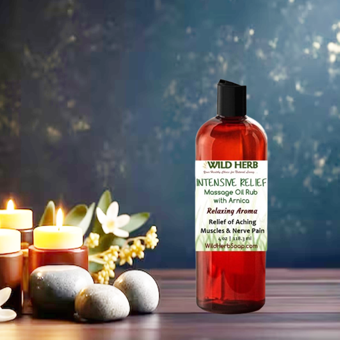 Intensive Relief Pain Oil Massage Rub - 100% Natural Essential
