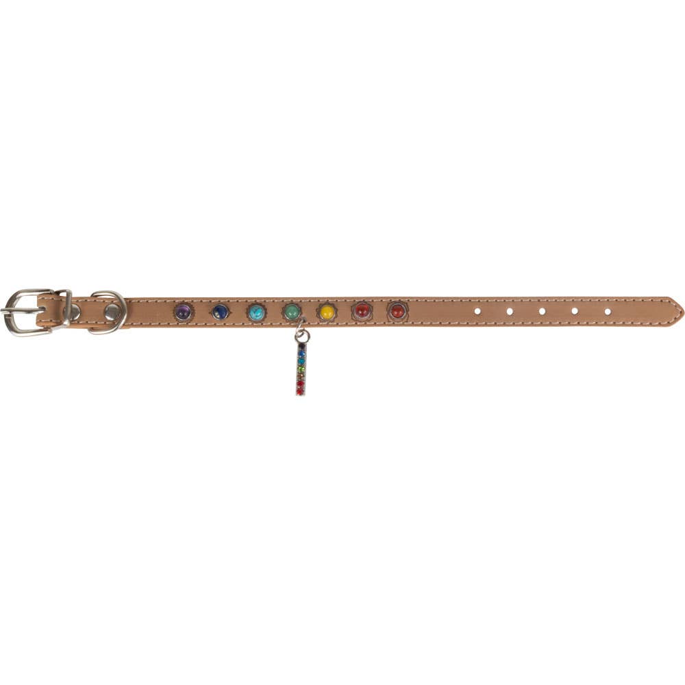 Vegan Leather Cat/Dog Collar - 7 Chakras - Small