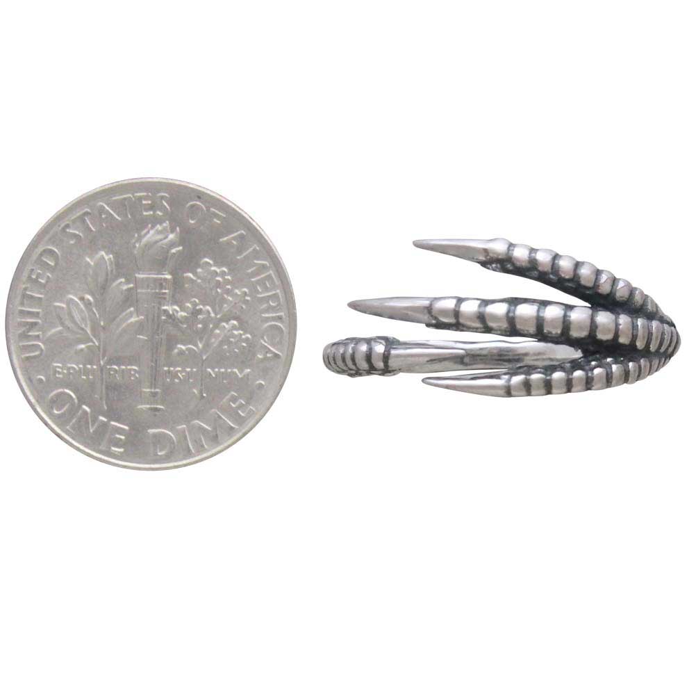 Bird Claw Ring - Sterling Silver Adjustable
