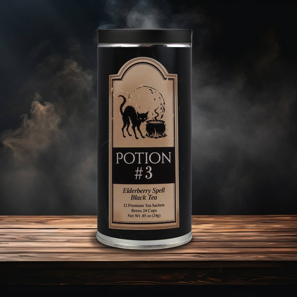Elderberry Black Tea - Potion #3 - (12 Premium Tea Sachets)