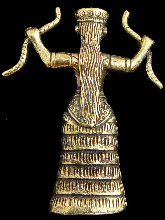 Brass Deity Statuette -Small- Snake Goddess
