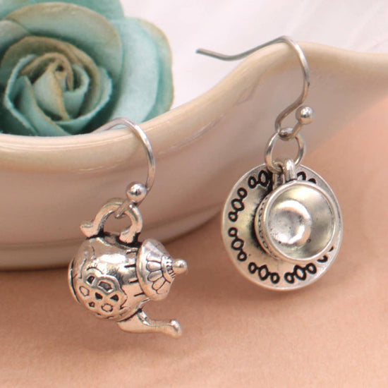 Tea Kettle & Tea Cup Earrings