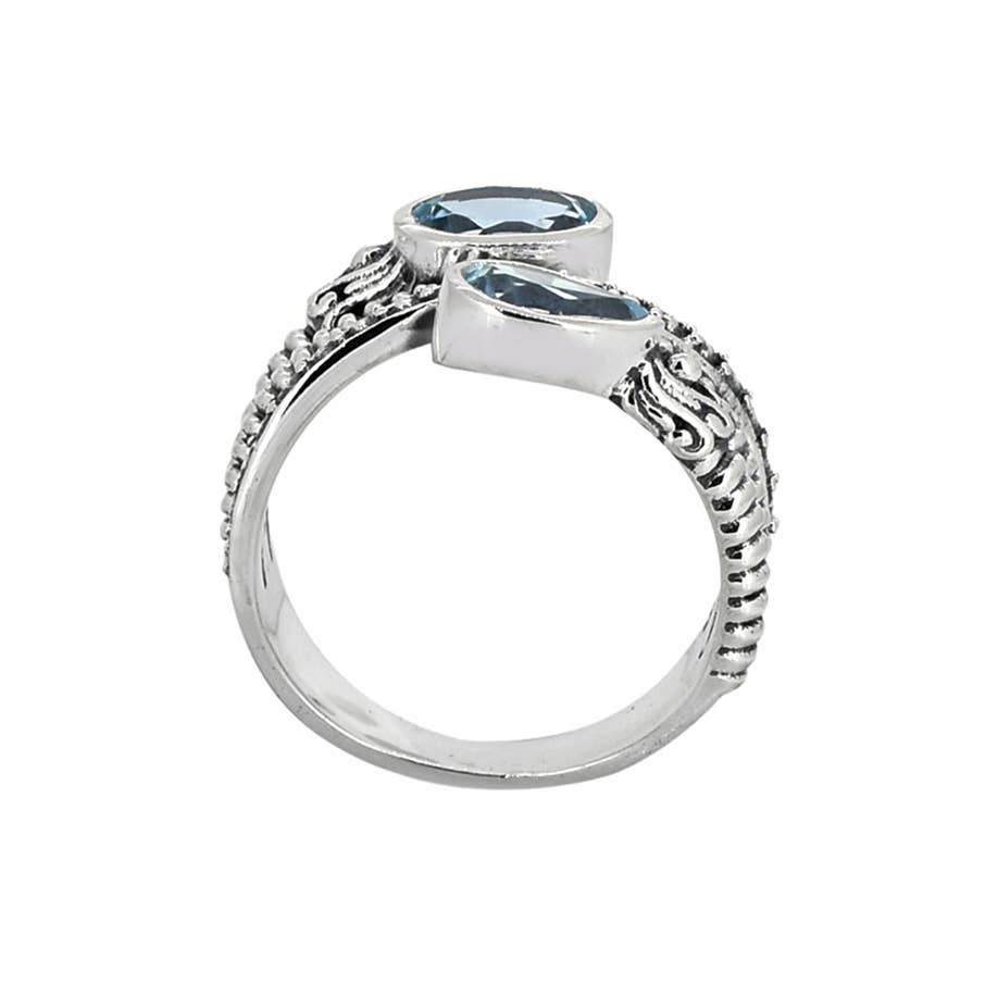Blue Topaz Solitaire Ring