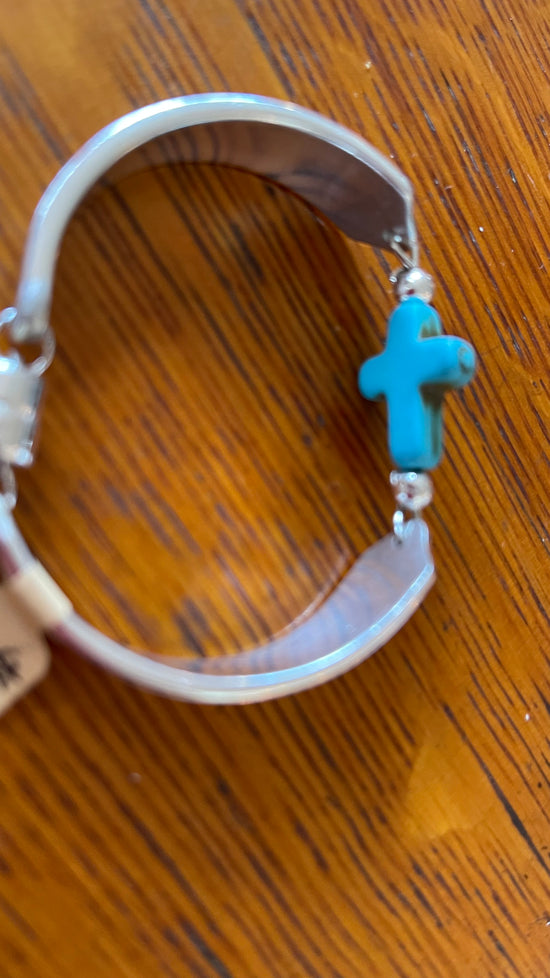 Cross Bracelet - Turquoise