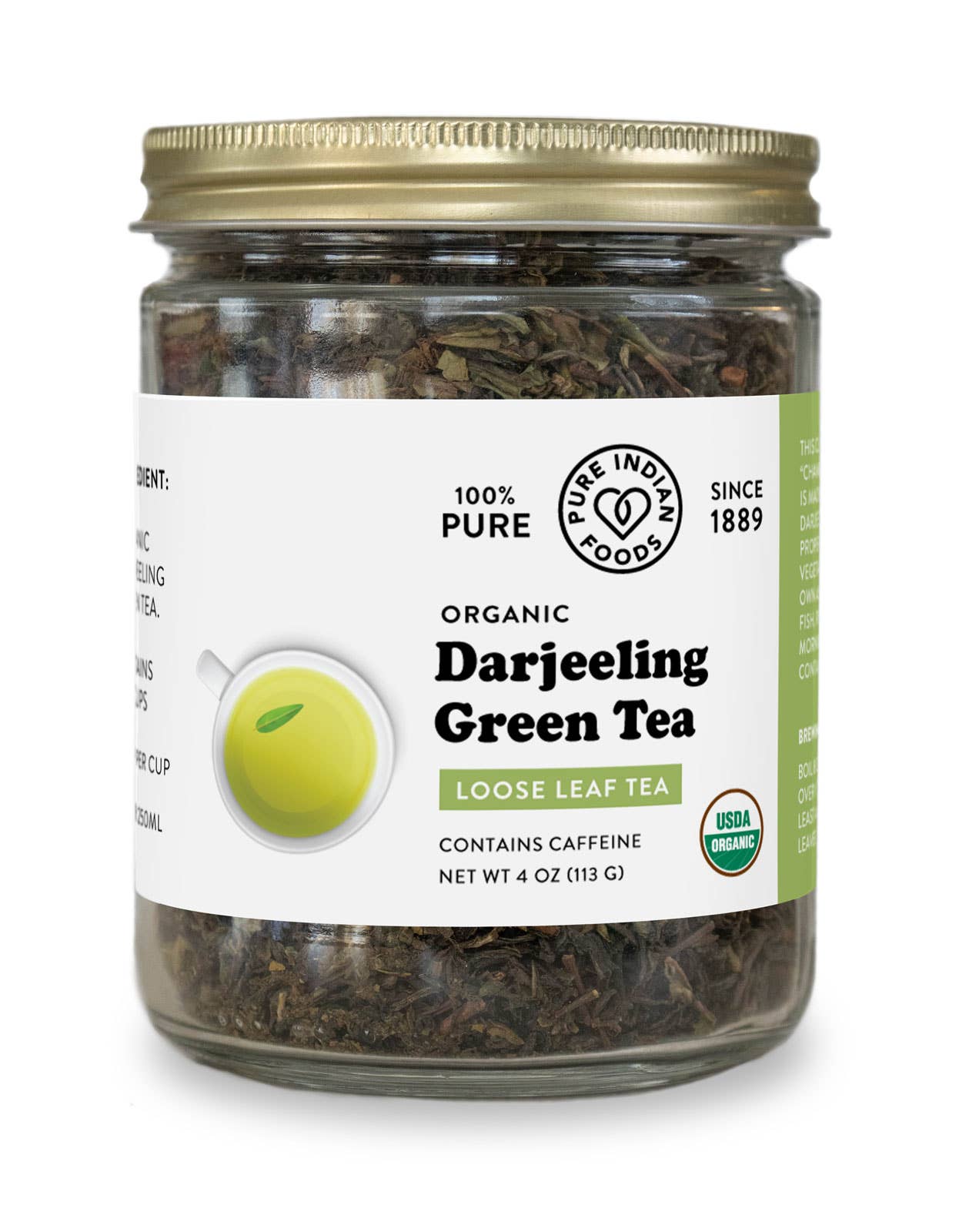 Darjeeling Green Tea, Certified Organic - 4 oz