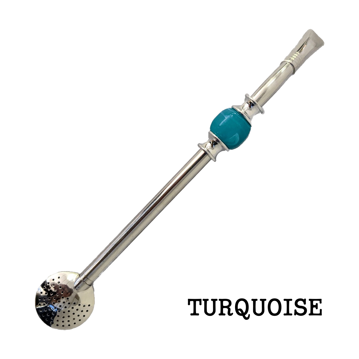 Tea Straw, Stainless Steel with Decorative Ball in the stem