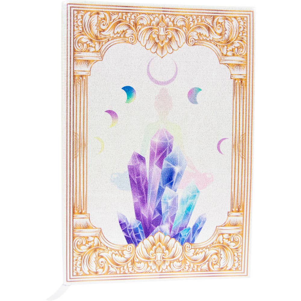 Chakra Crystal Journal with Leather Bag