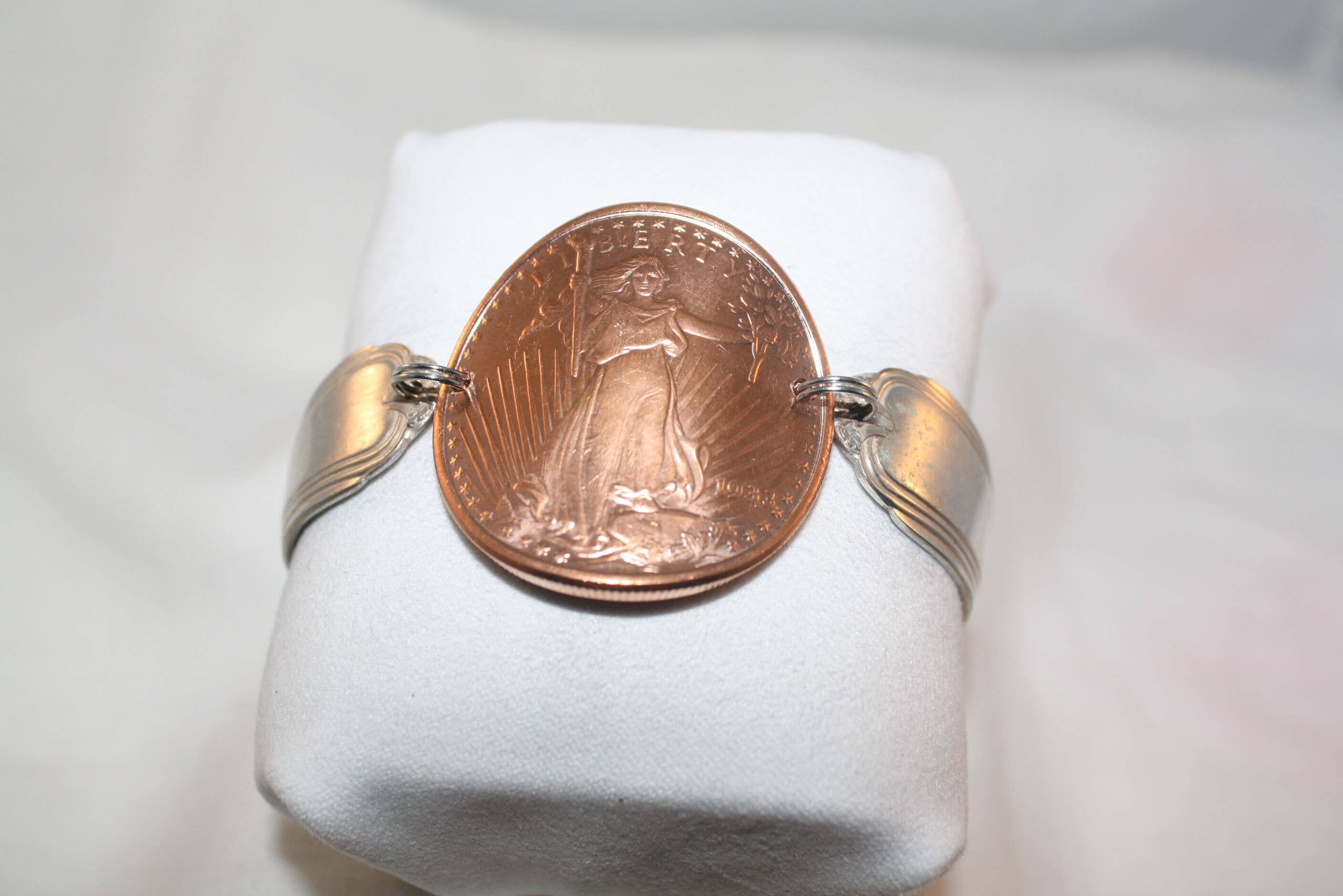 Copper Coin Spoon Bracelet