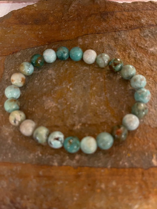Natural Turquoise Bracelet (8 mm beads)
