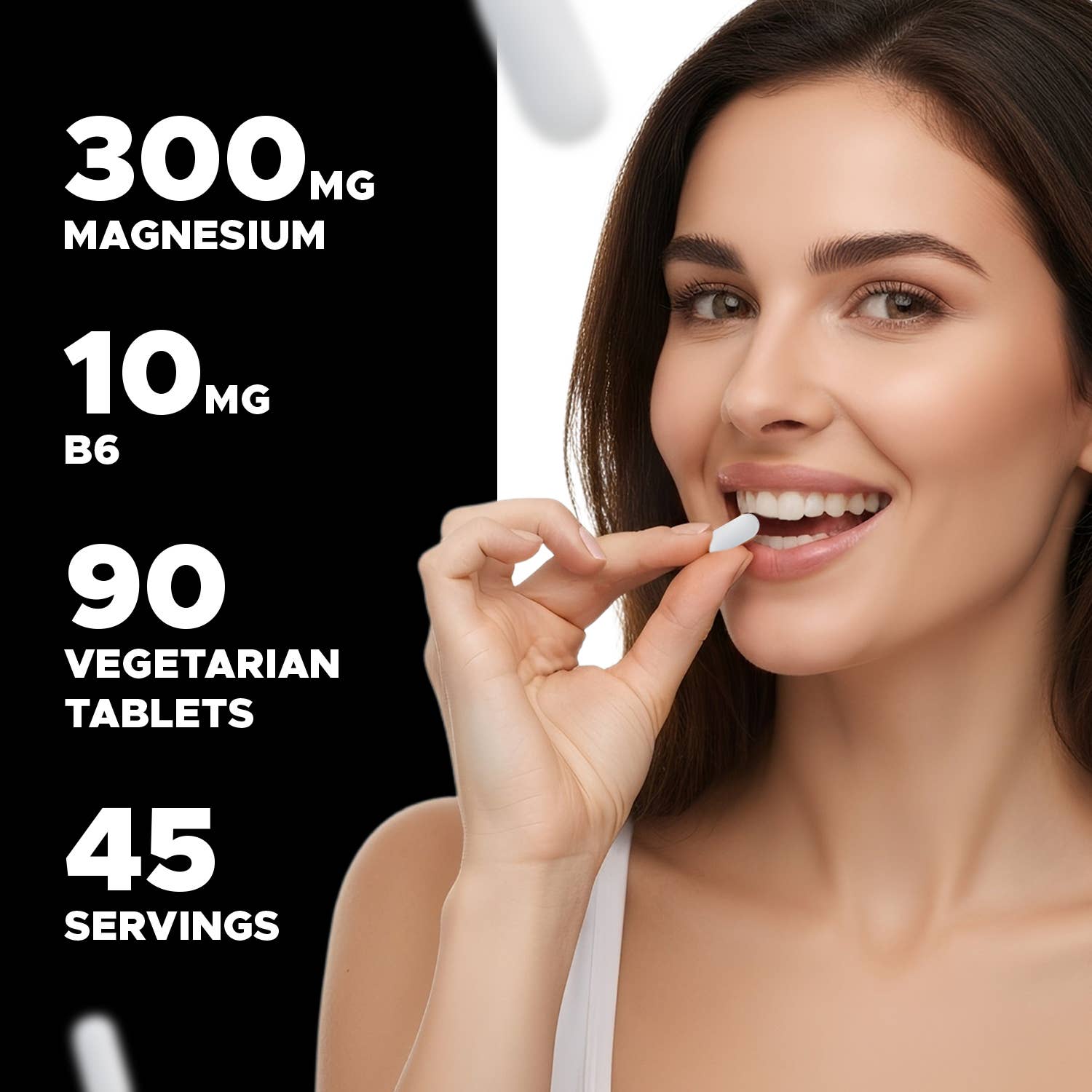 Magnesium Glycinate with B6 - 1000mg (90 Tablets)