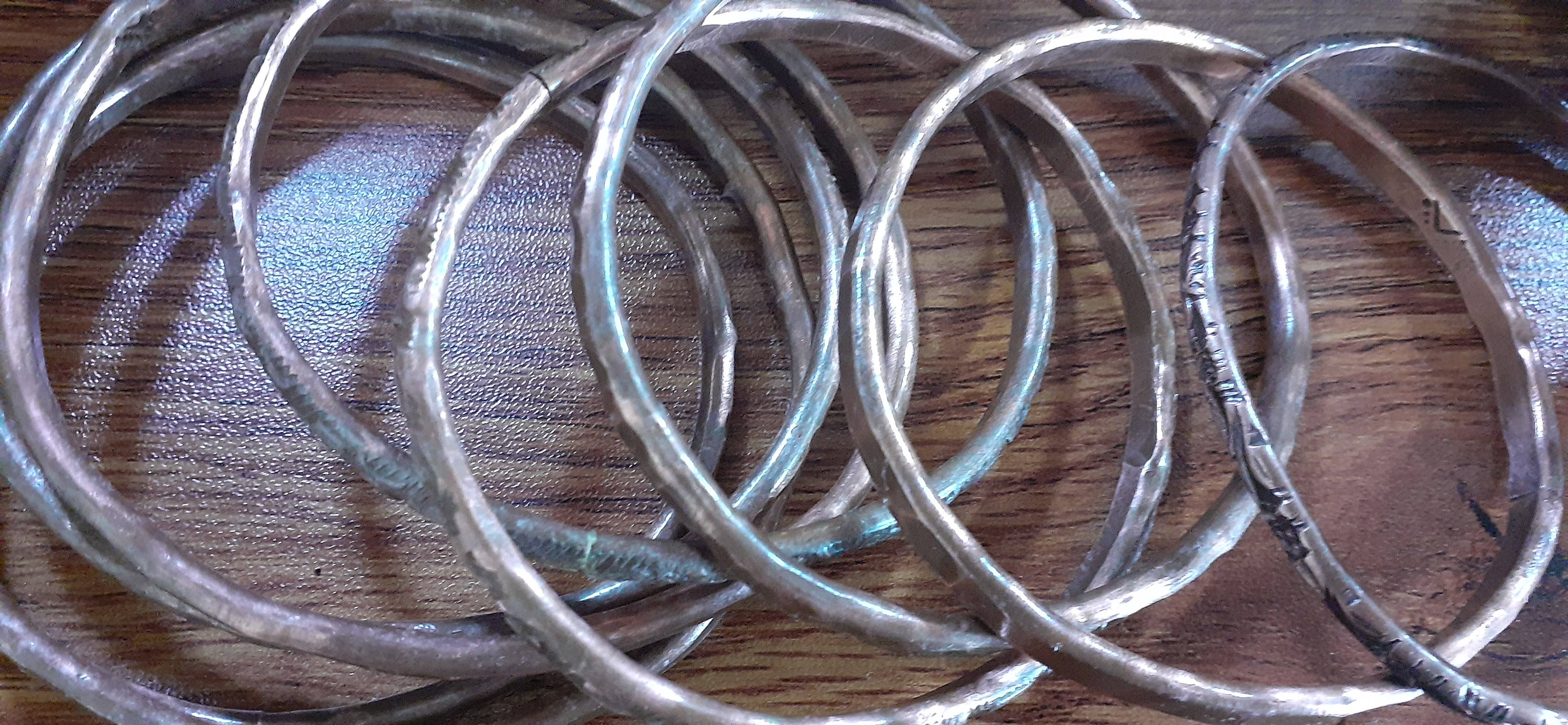 Hand Made Copper Bangle Bracelet - Thick 6-Gauge