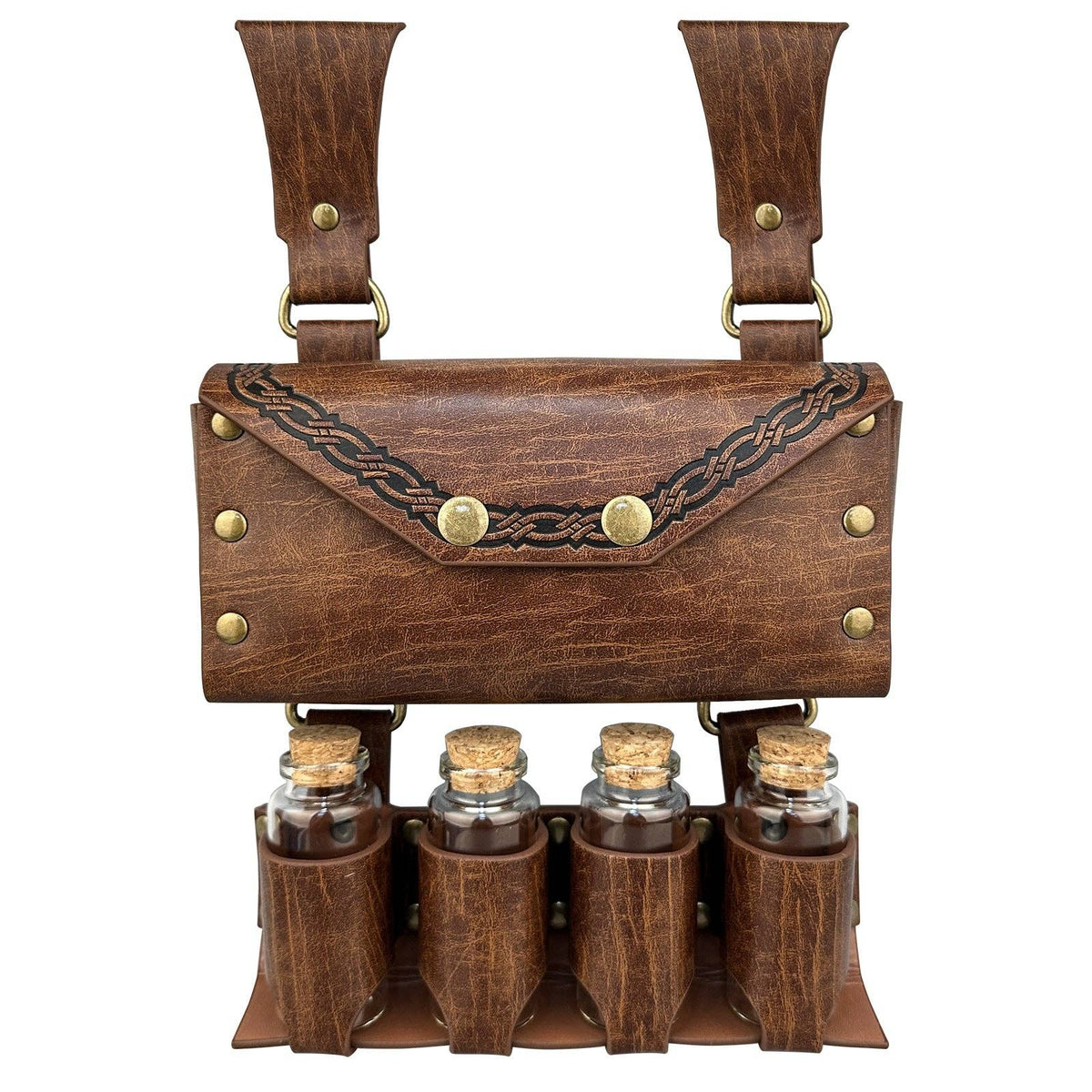 Alchemy Leather Bottle Belt Bag - Carry your elixirs with you