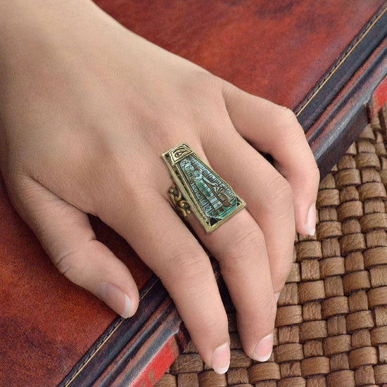 Blue Goddess Egyptian Ring (adjustable)