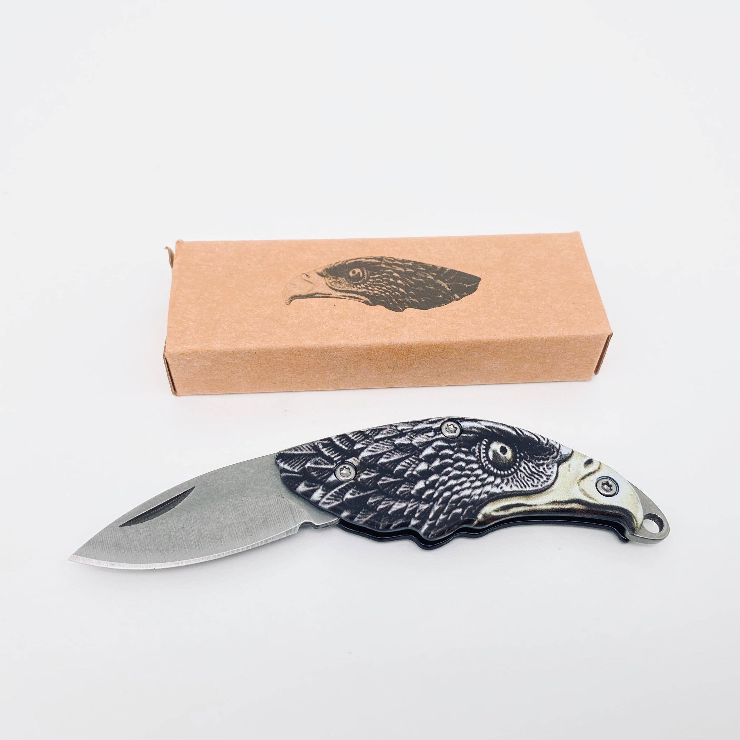 Eagle Head Mini Pocket Knife - Stainless Steel