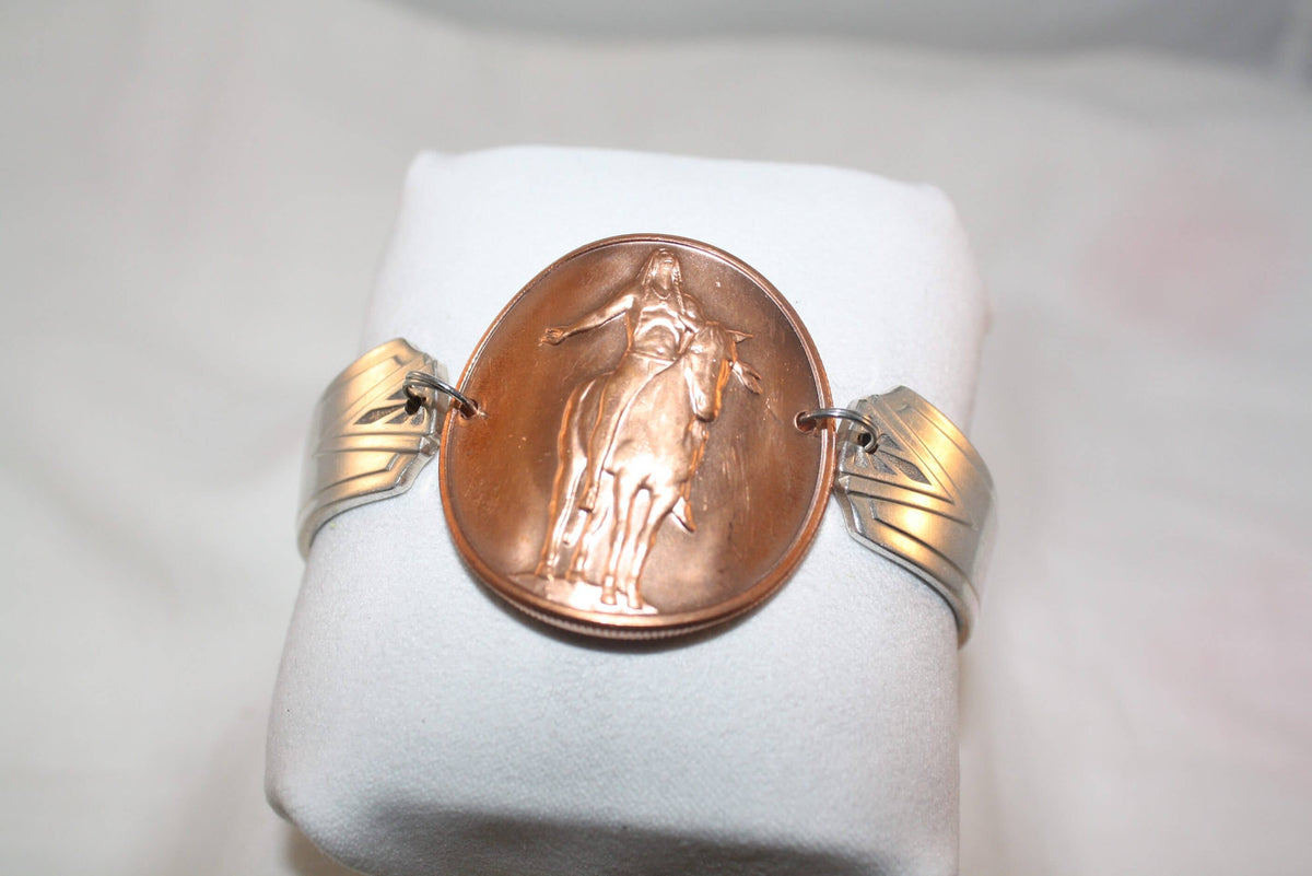 Copper Coin Spoon Bracelet